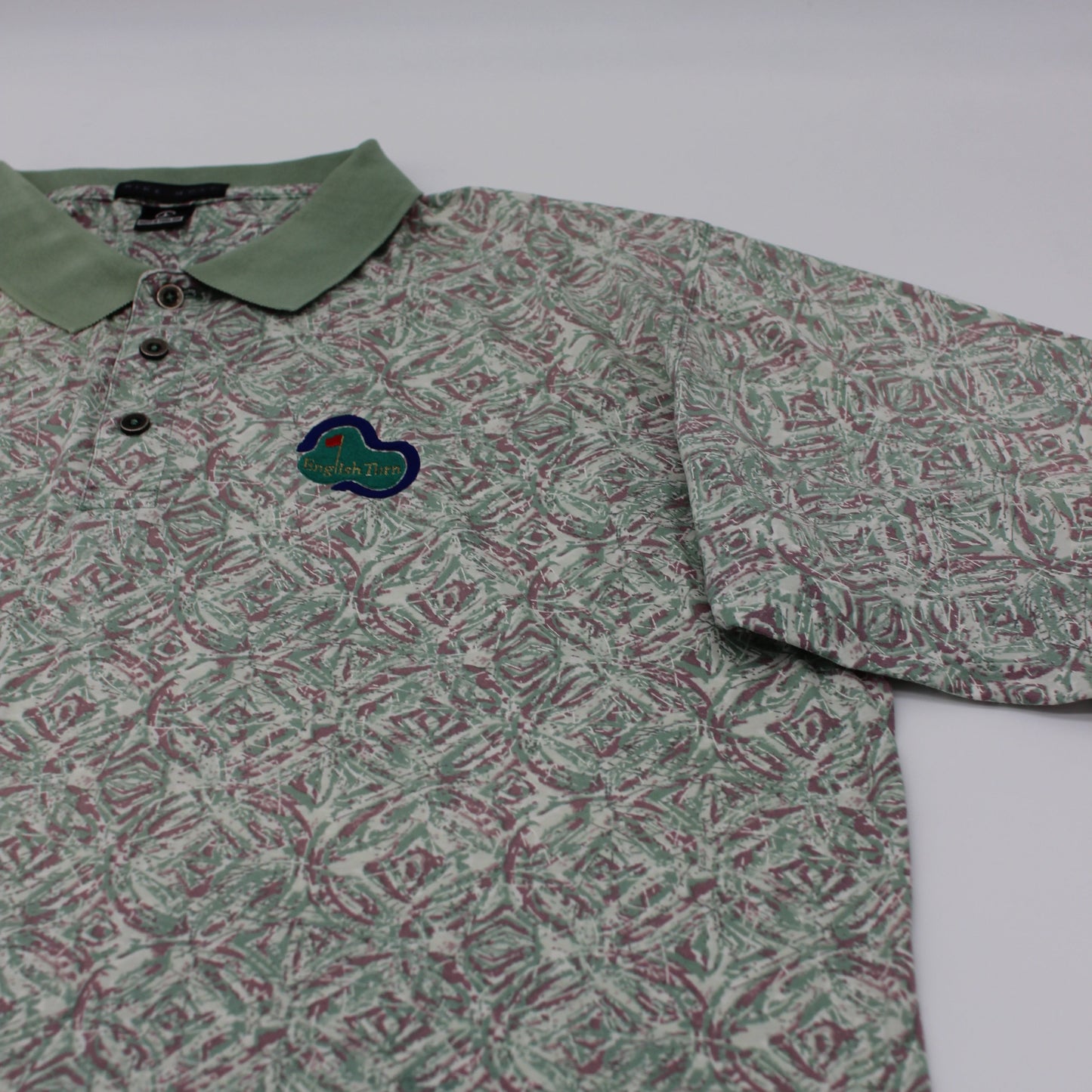 Nike Abstract Green/White Camo ‘English Turn’ Polo-Shirt (L)
