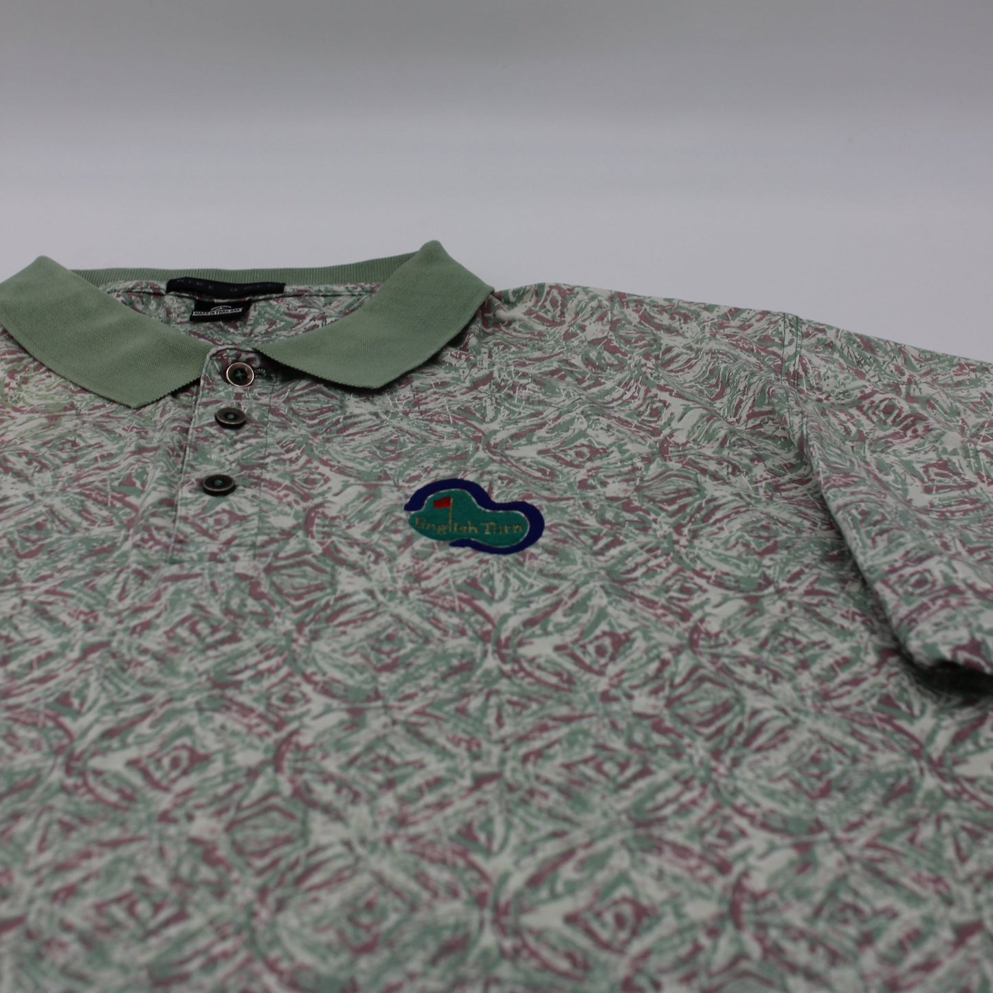 Nike Abstract Green/White Camo ‘English Turn’ Polo-Shirt (L)
