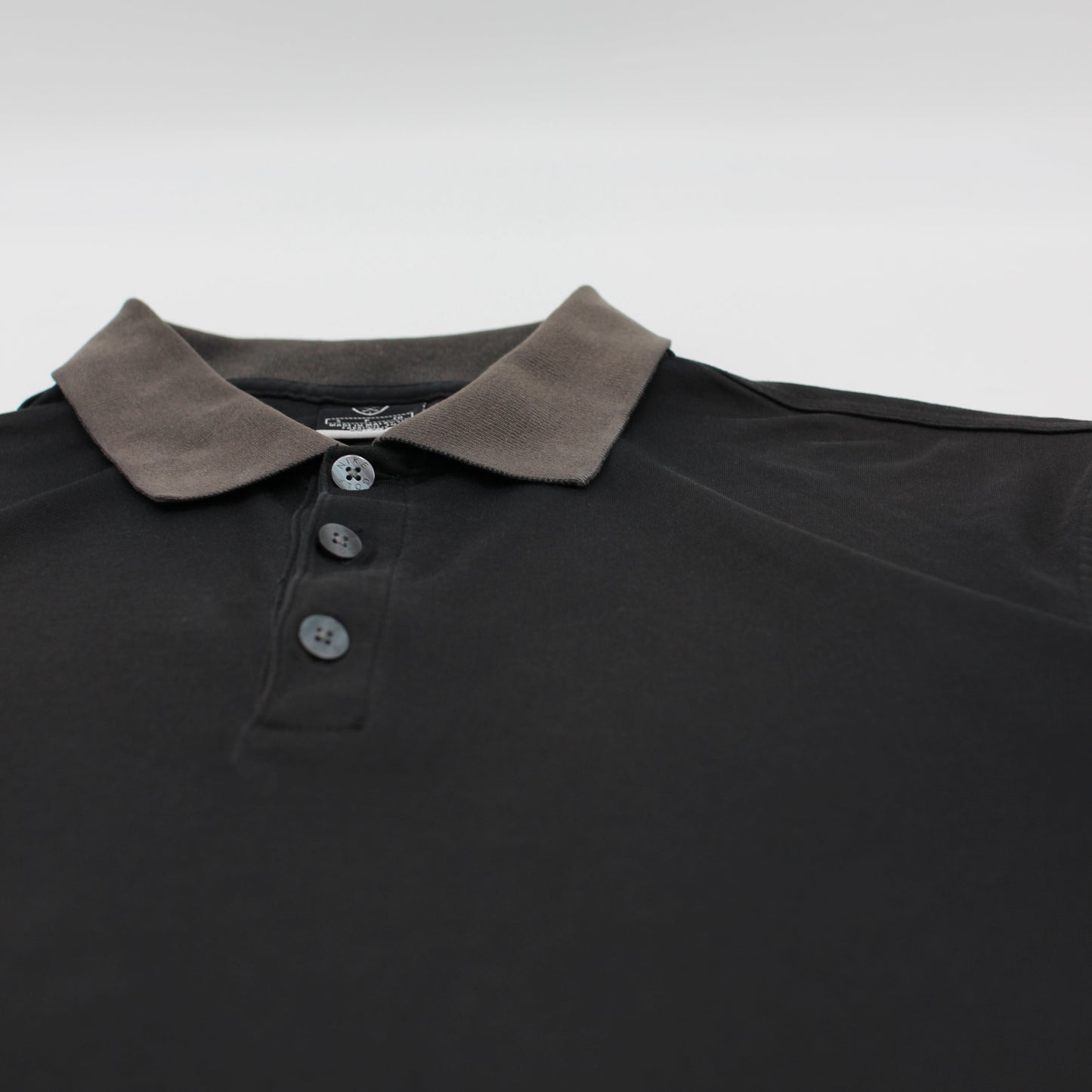 Nike Long Sleeve Black/Grey Polo (S)