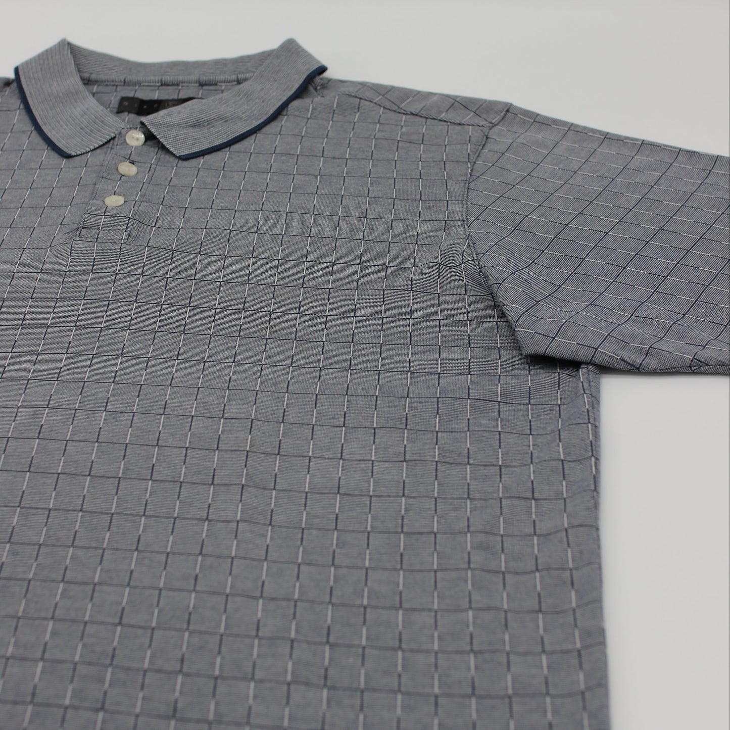 Nike Grey Chequered Polo-Shirt (L)