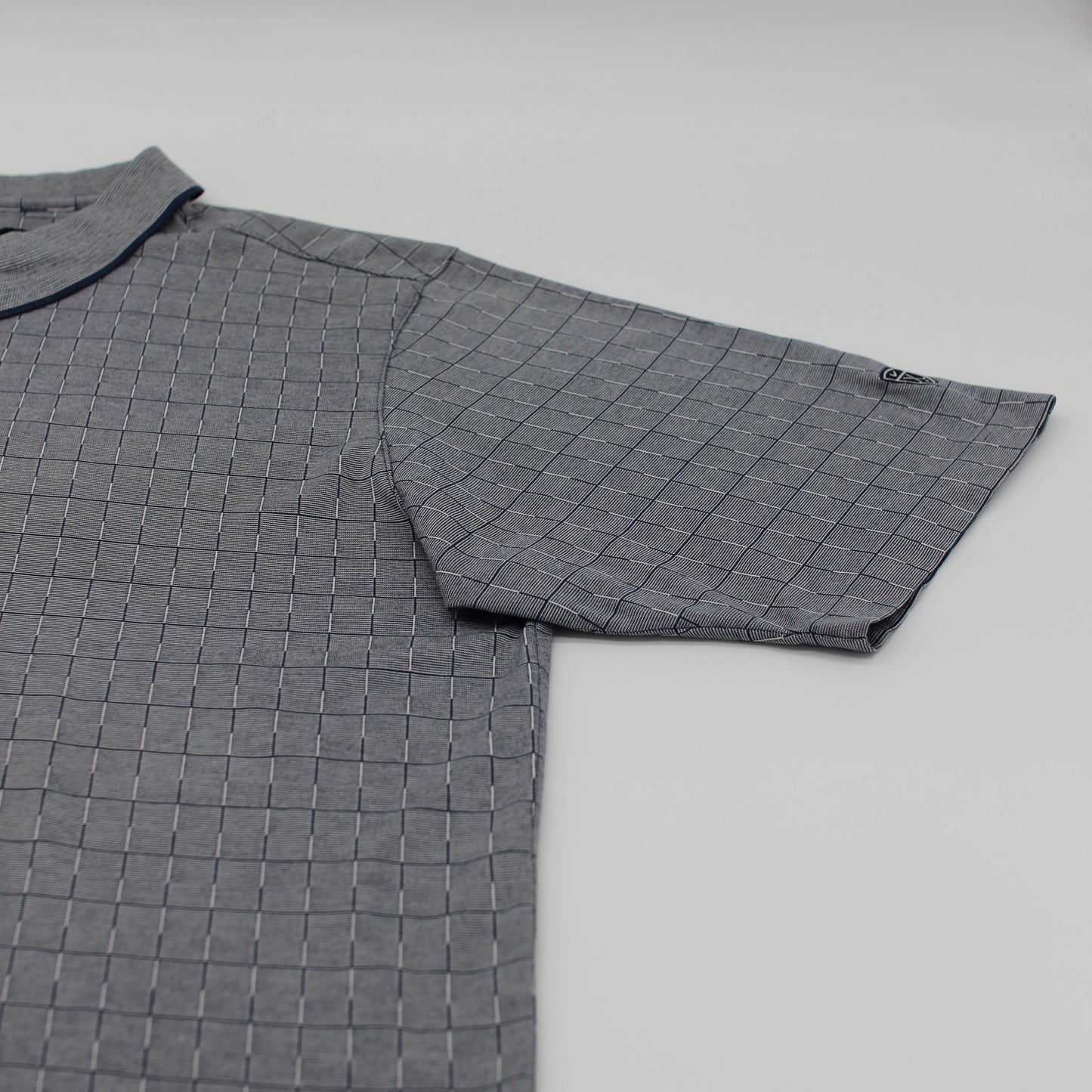 Nike Grey Chequered Polo-Shirt (L)
