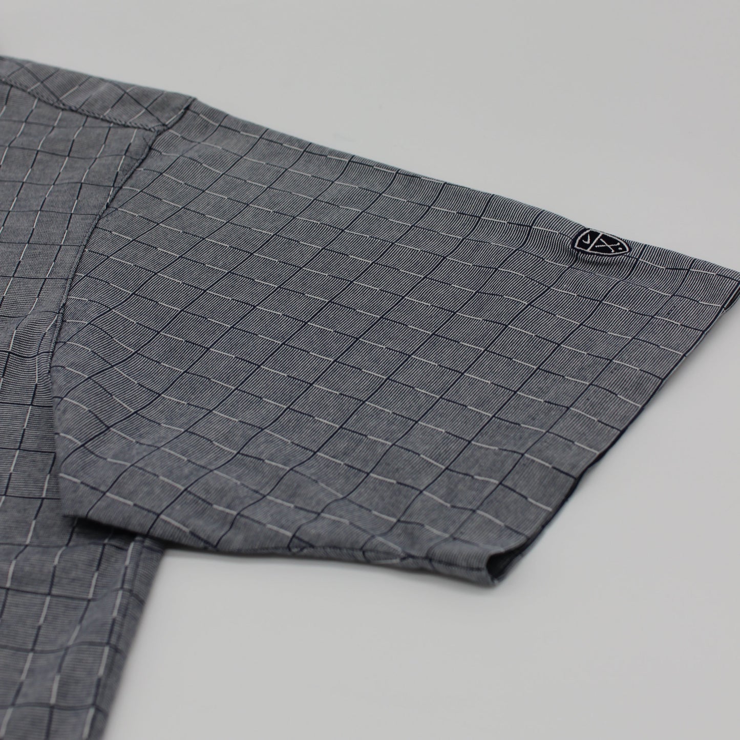 Nike Grey Chequered Polo-Shirt (L)