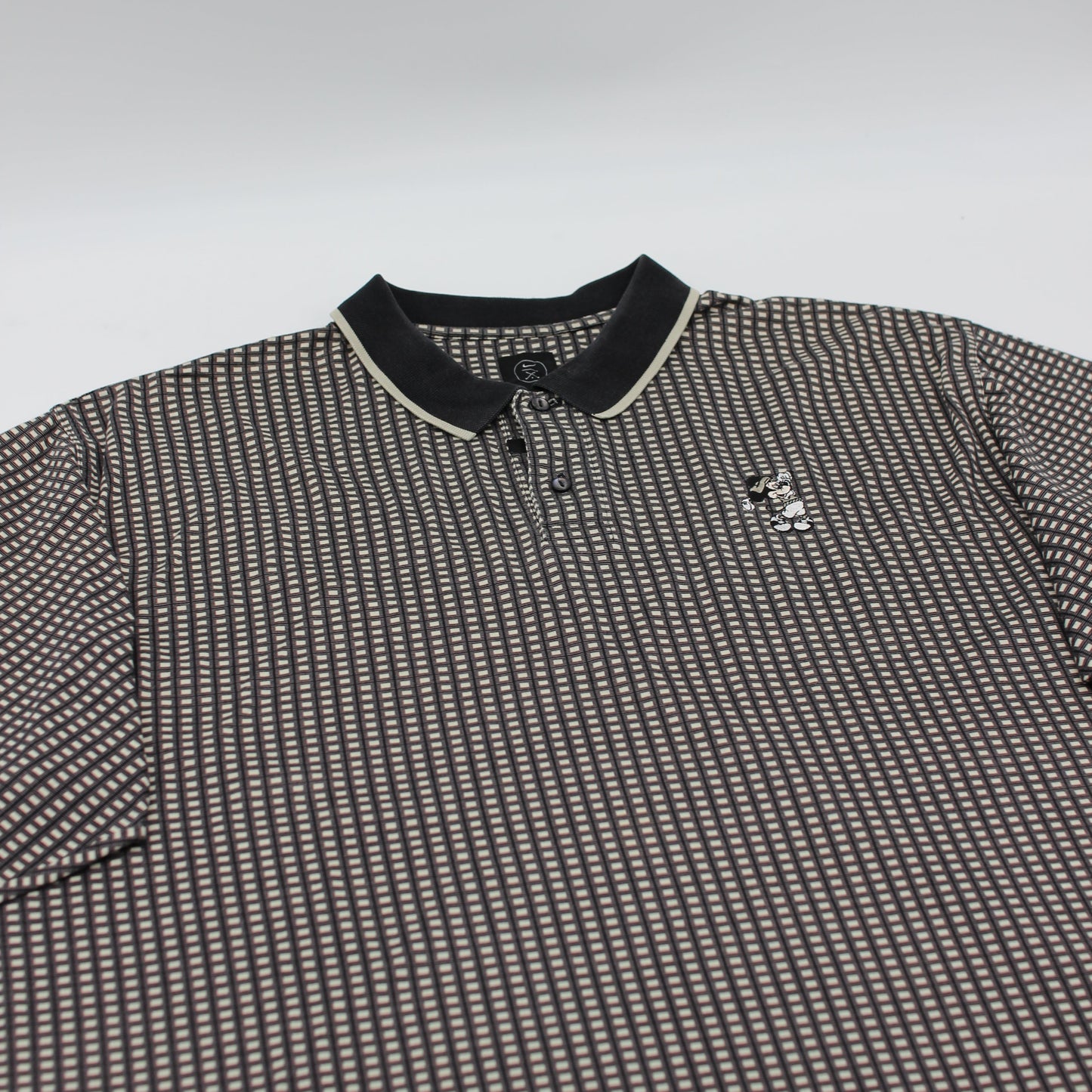 Nike Disney Black/White Chequered Polo-Shirt (XL)