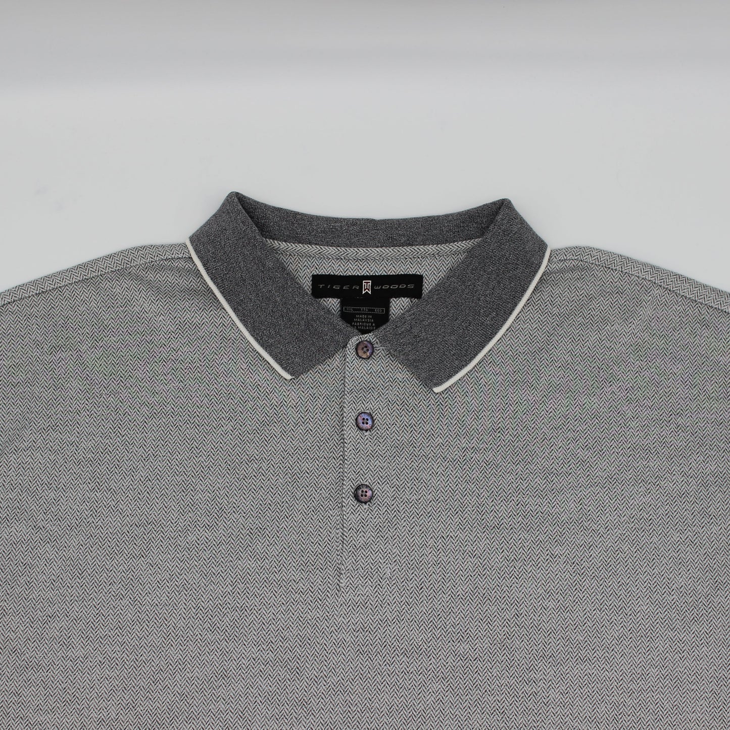 Nike Tiger Woods Grey Patterned Polo-Shirt (XXL)