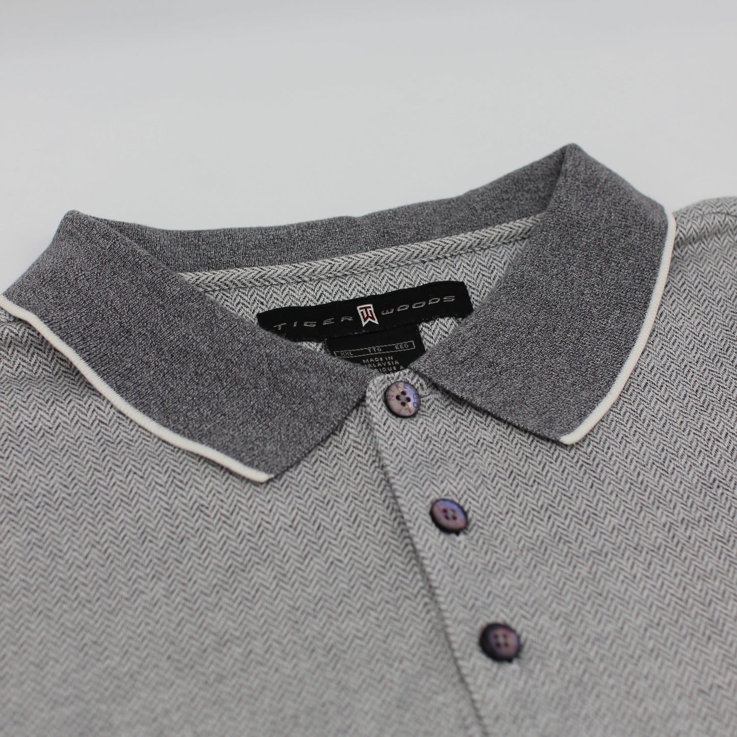 Nike Tiger Woods Grey Patterned Polo-Shirt (XXL)
