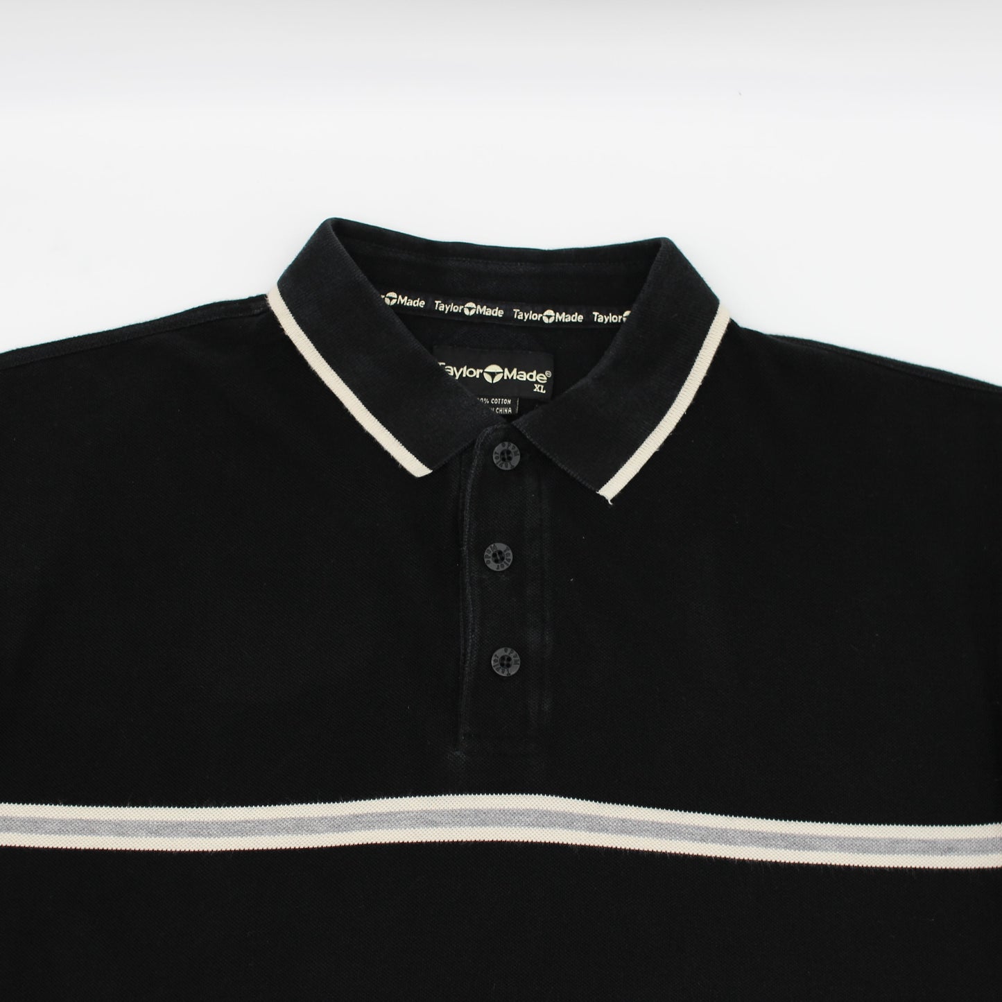 TaylorMade Black/White Polo-Shirt (XL)