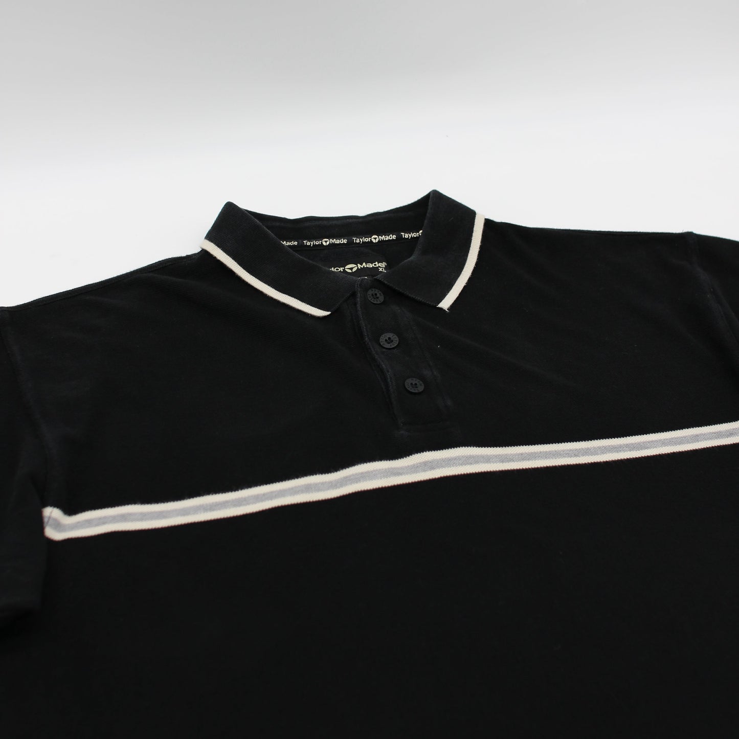 TaylorMade Black/White Polo-Shirt (XL)