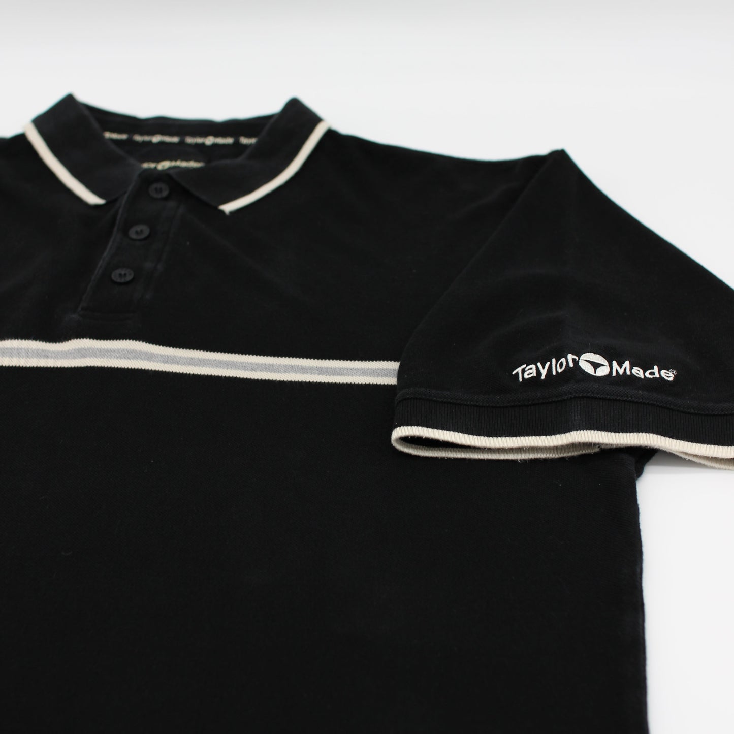 TaylorMade Black/White Polo-Shirt (XL)