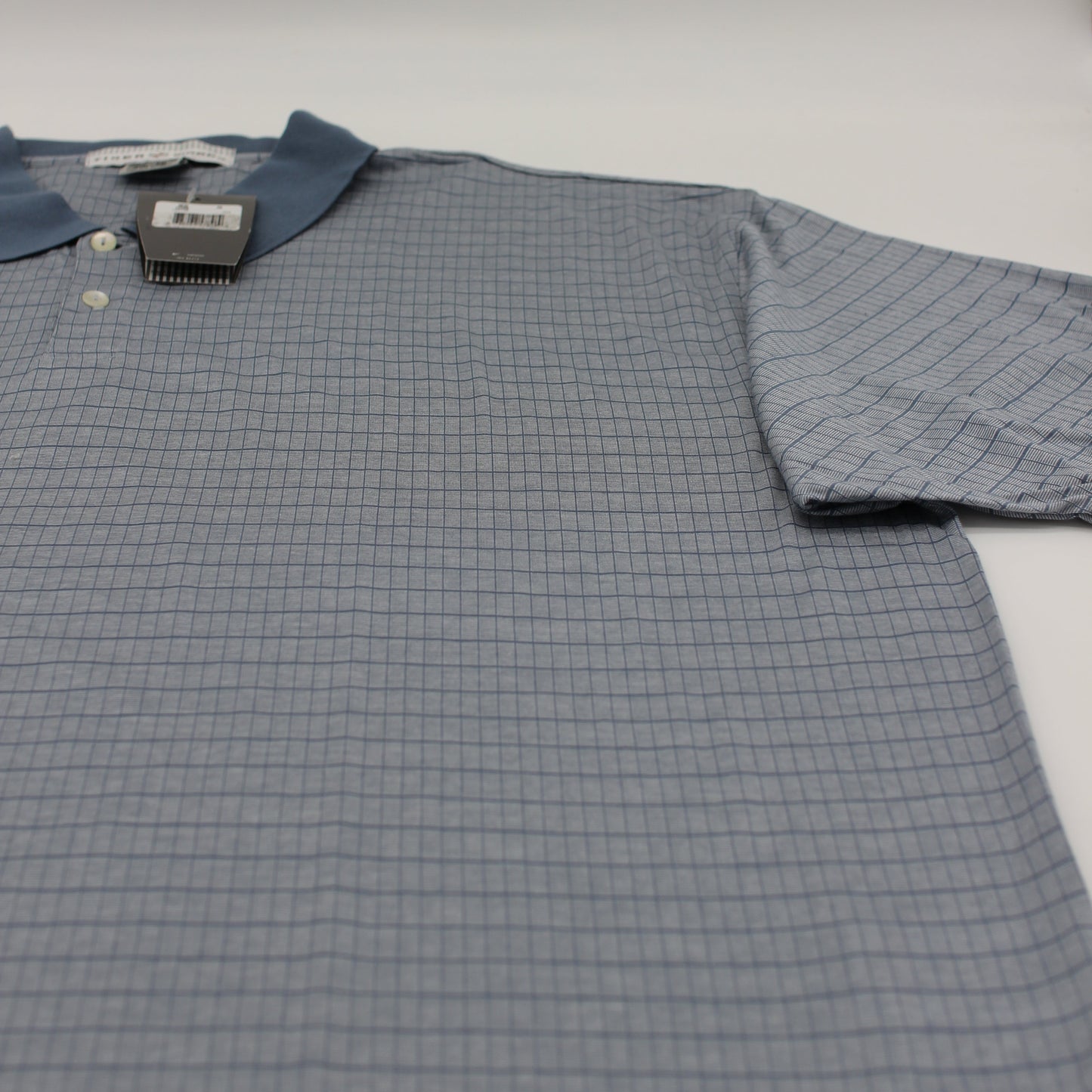 Nike Tiger Woods Light Blue Chequered Polo-Shirt with Tags (XXL)