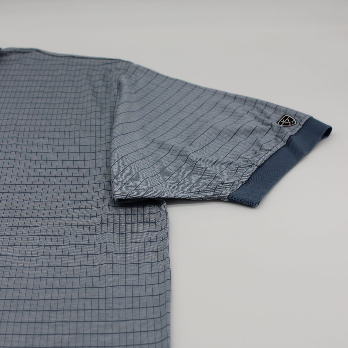 Nike Tiger Woods Light Blue Chequered Polo-Shirt with Tags (XXL)