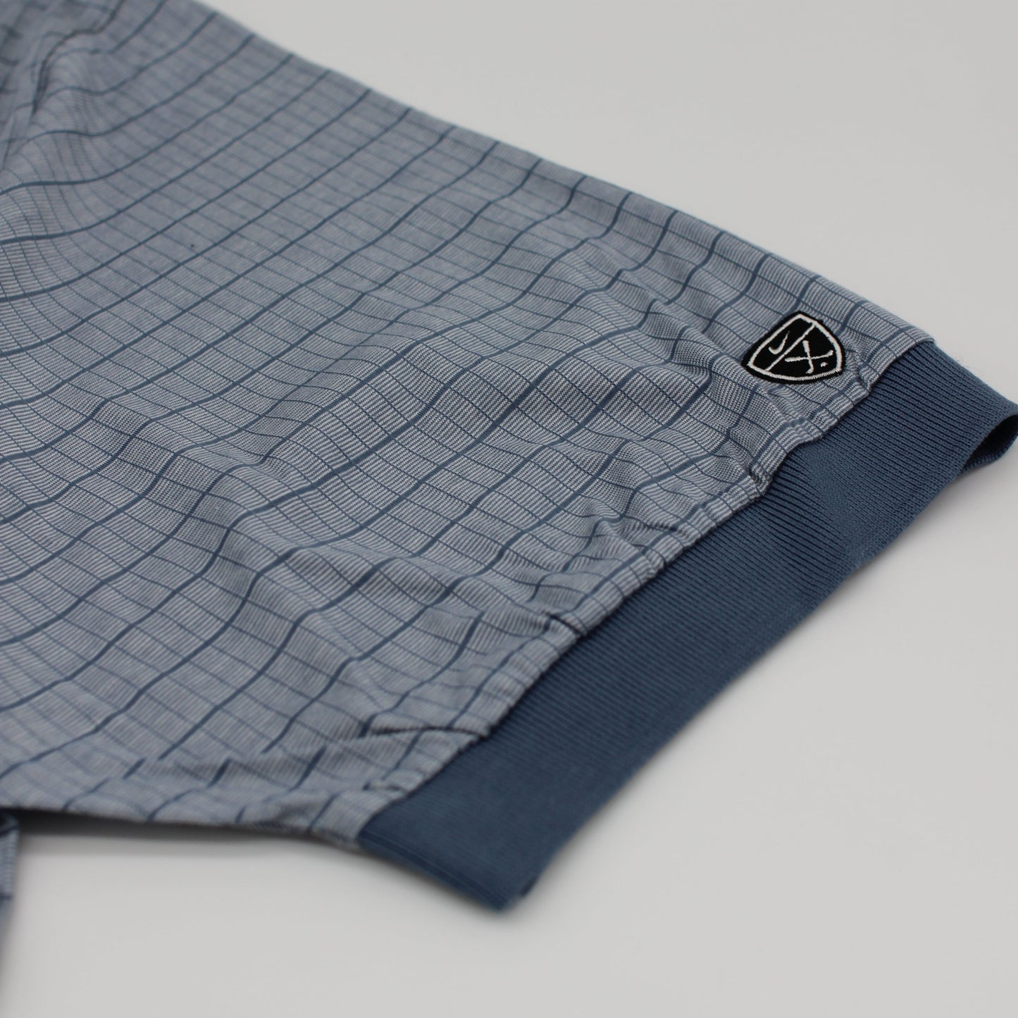 Nike Tiger Woods Light Blue Chequered Polo-Shirt with Tags (XXL)