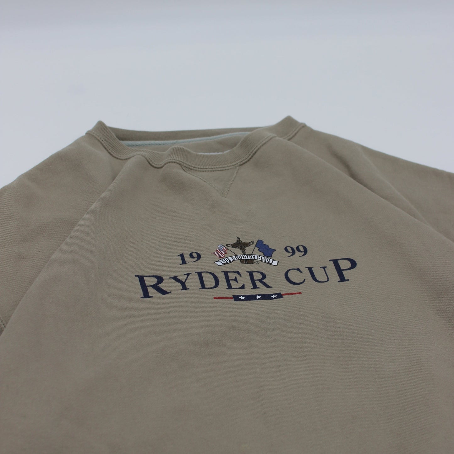 1999 Ryder Cup Gear For Sports Beige Crewneck Sweatshirt (L)