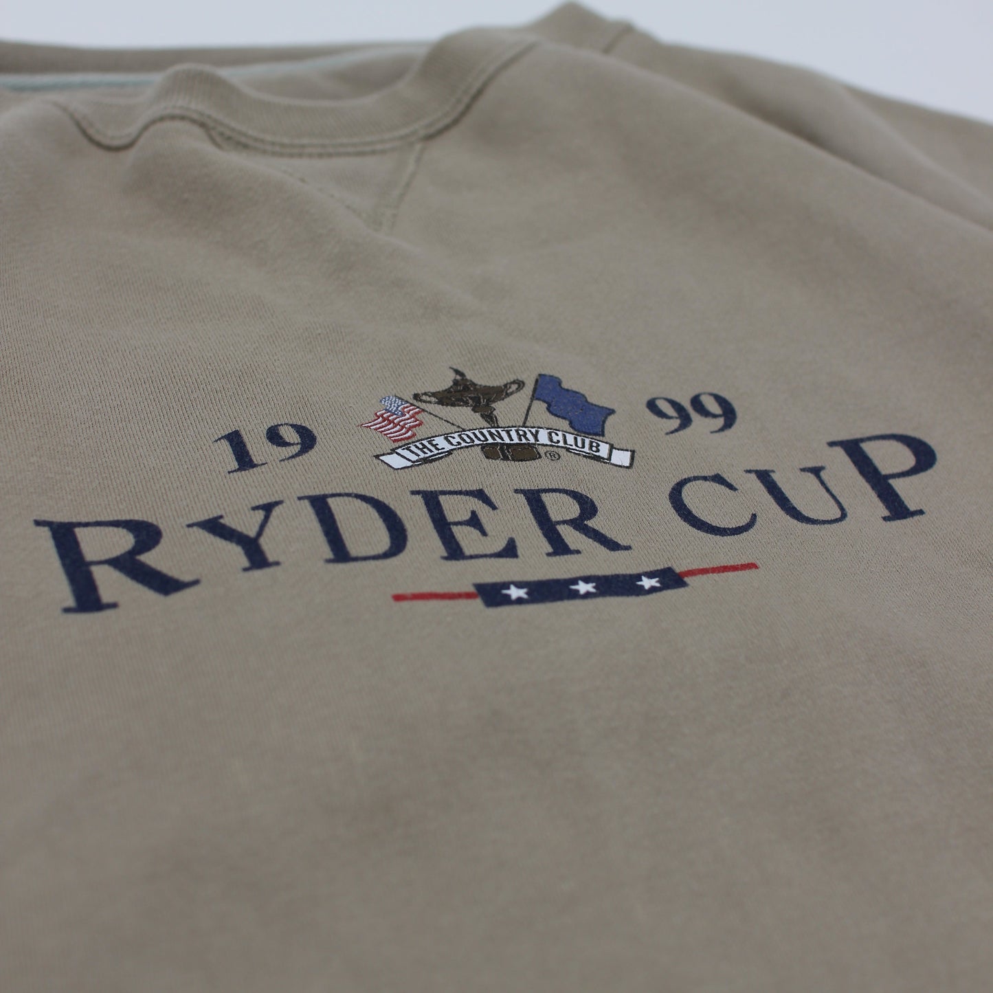 1999 Ryder Cup Gear For Sports Beige Crewneck Sweatshirt (L)
