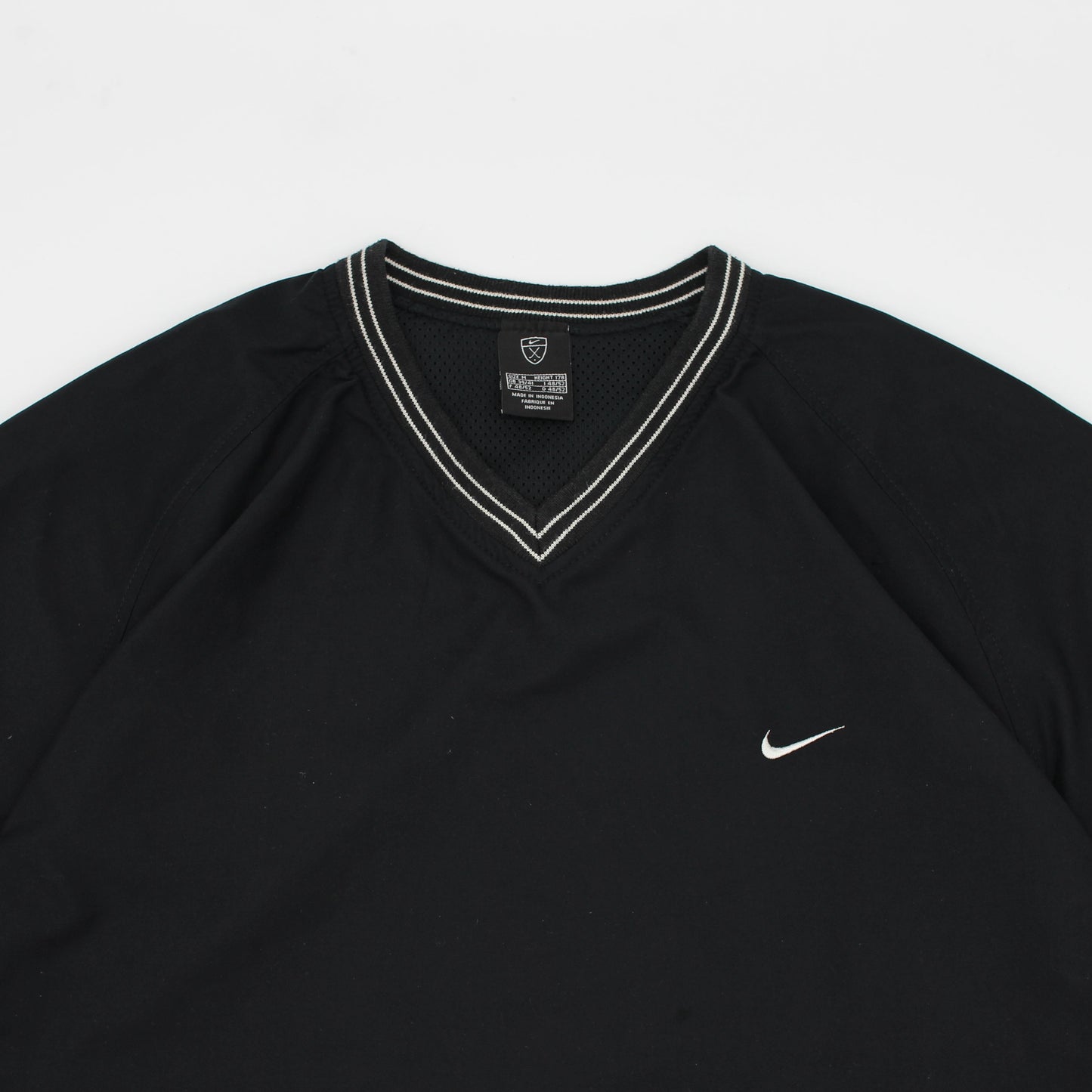 Nike Black/White V-Neck Windbreaker (M)