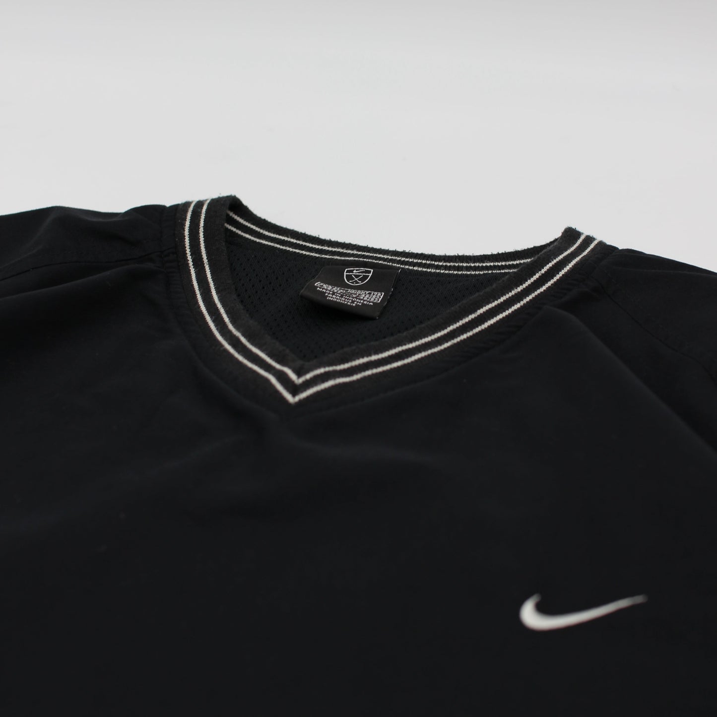 Nike Black/White V-Neck Windbreaker (M)