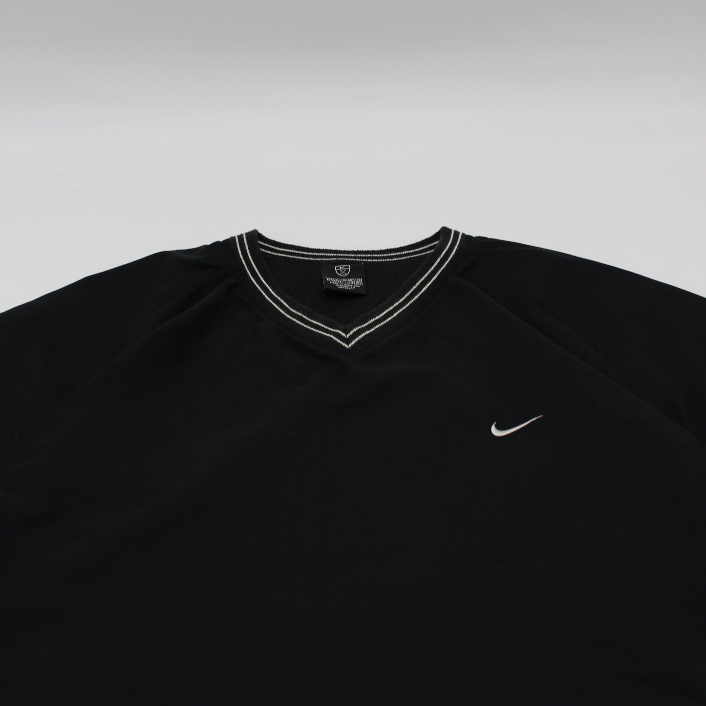 Nike Black/White V-Neck Windbreaker (M)