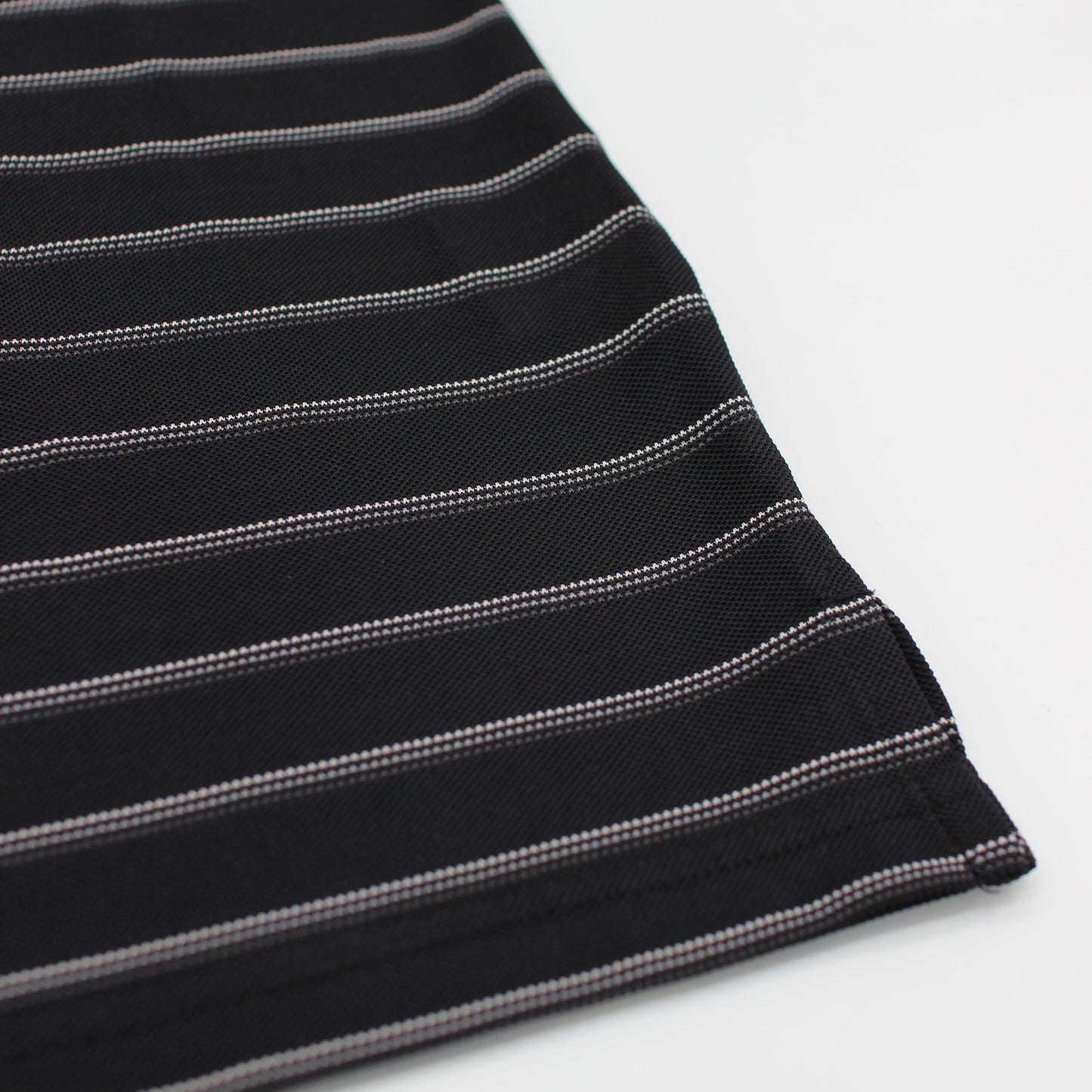 Ping Black/White Striped Polo-Shirt (XL)