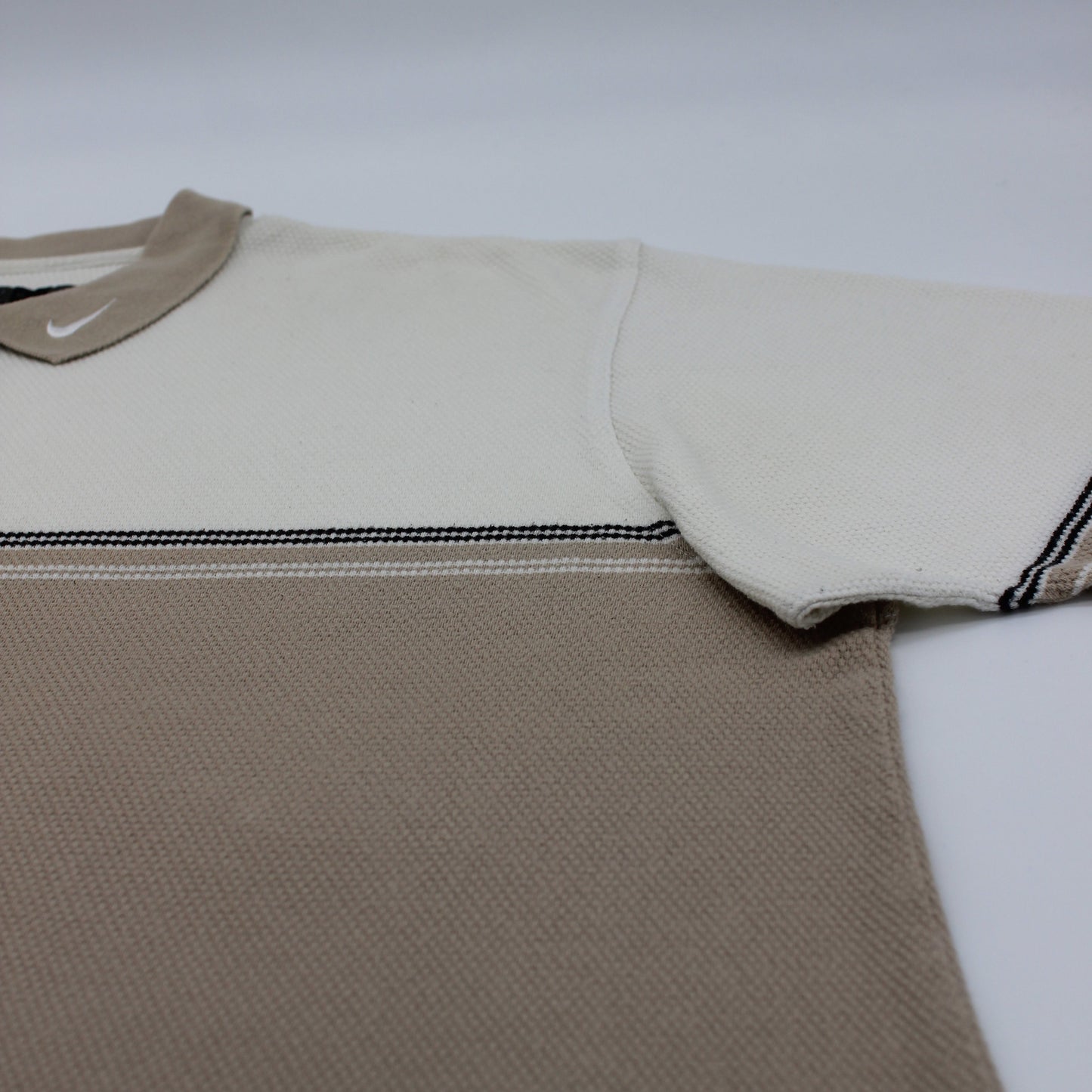 Nike Beige/White Polo-Shirt (L)