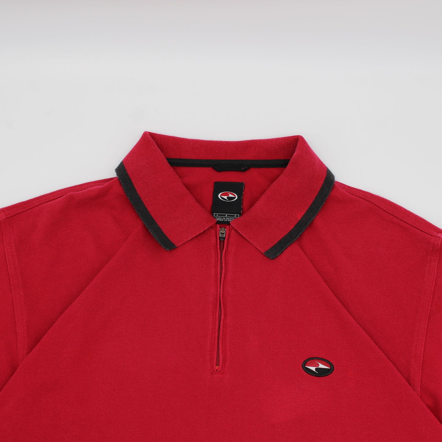 Nike Tiger Woods Yin Yang Red Long Sleeve Polo-Shirt (L)