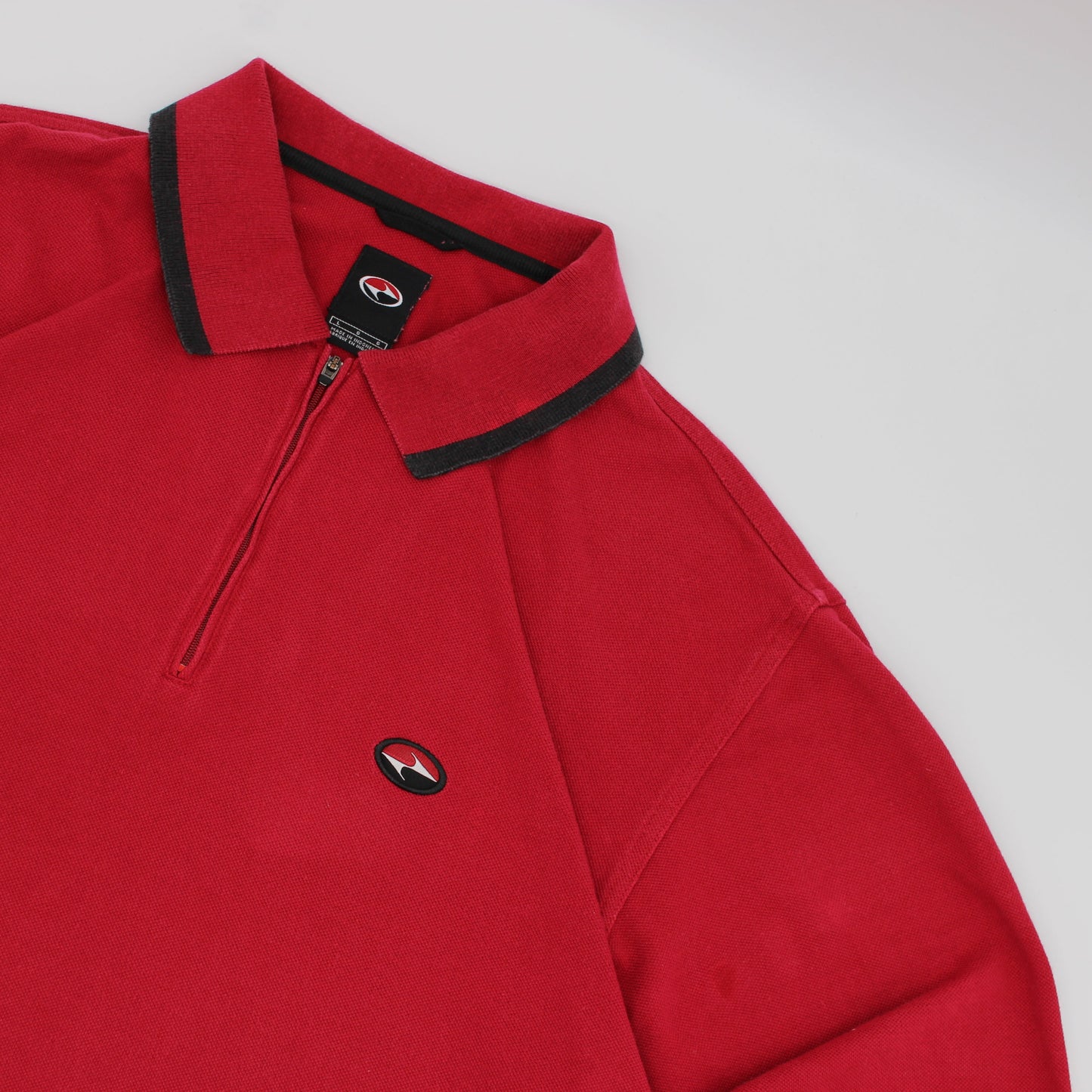 Nike Tiger Woods Yin Yang Red Long Sleeve Polo-Shirt (L)
