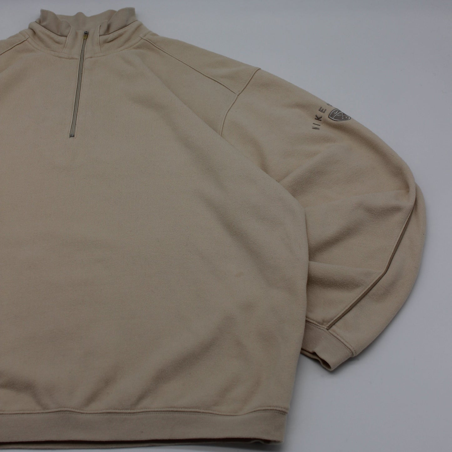 Nike Beige Quarter Zip Jumper (L)