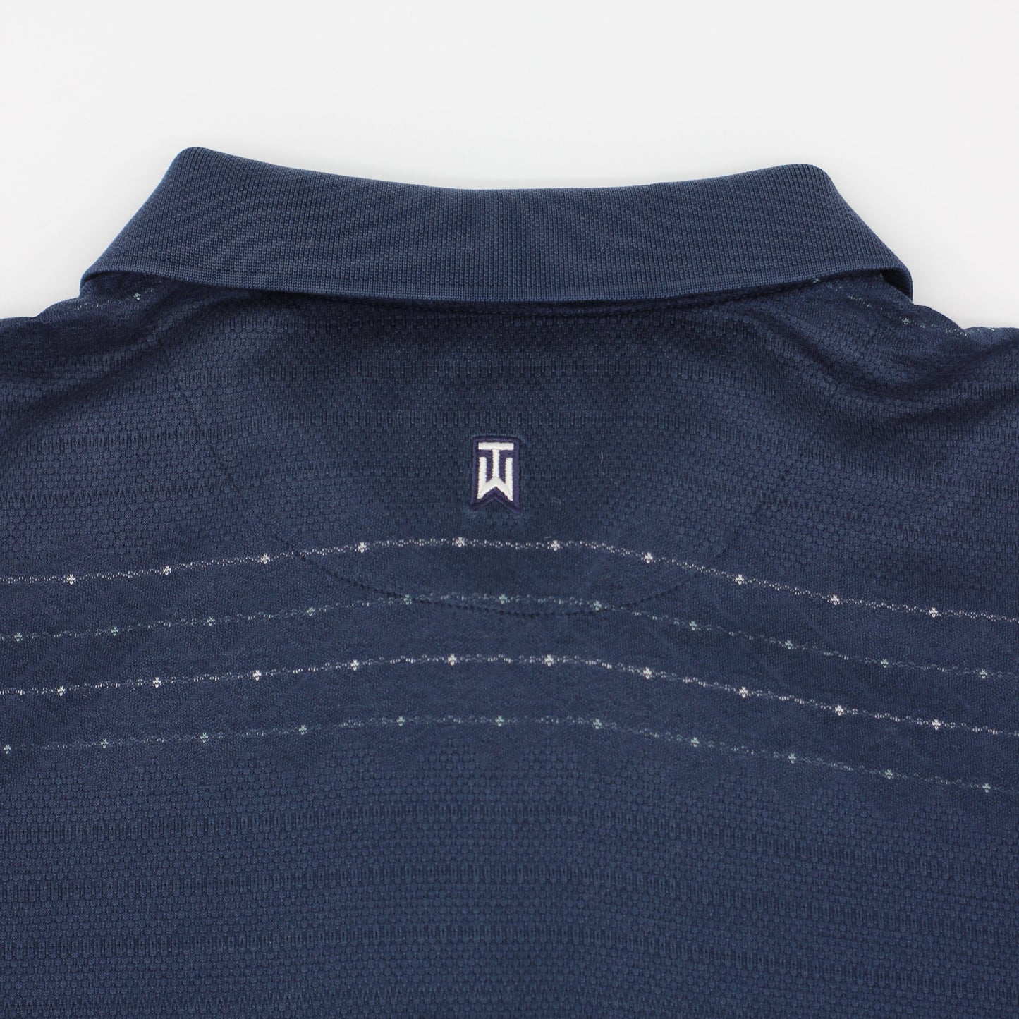 Nike Tiger Woods Navy Striped Polo-Shirt (XL)