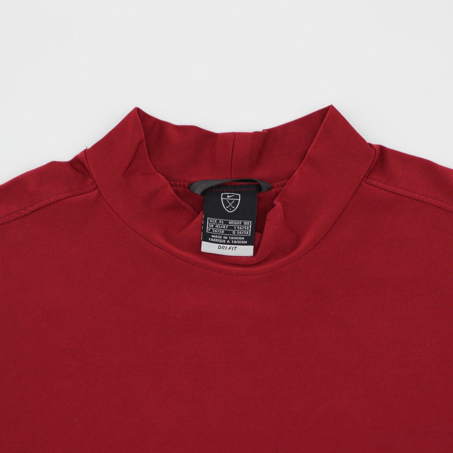Nike Dark Red Mock Neck Golf Shirt (XL)