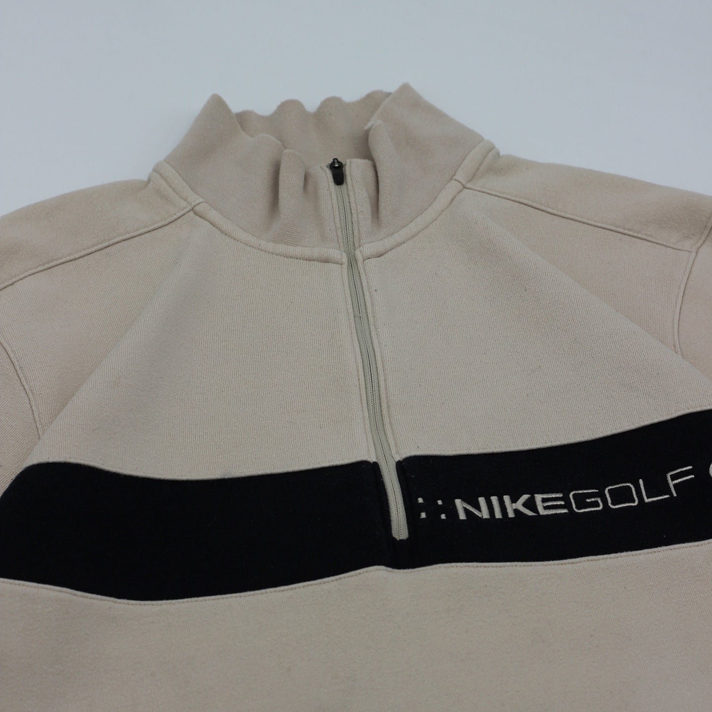 Nike Beige/Black Quarter Zip Jumper (S)