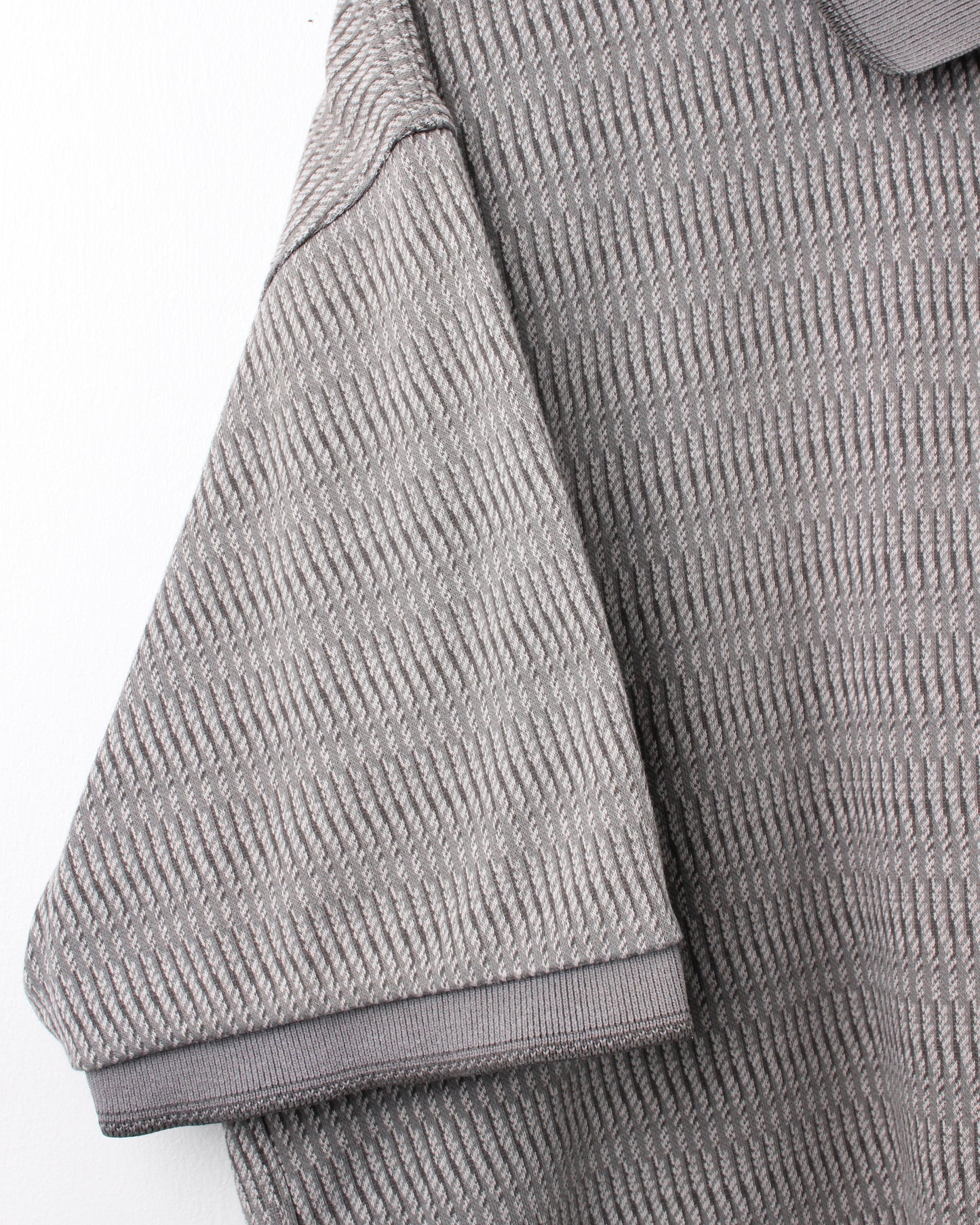90s Ashworth Grey Patterned Polo (M)