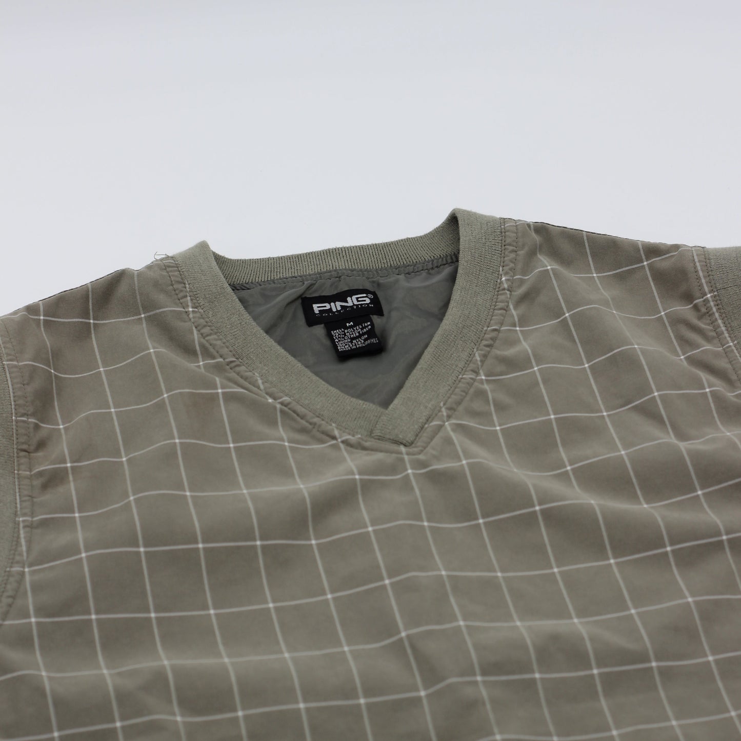 Ping Khaki Chequered Golf Vest (M)
