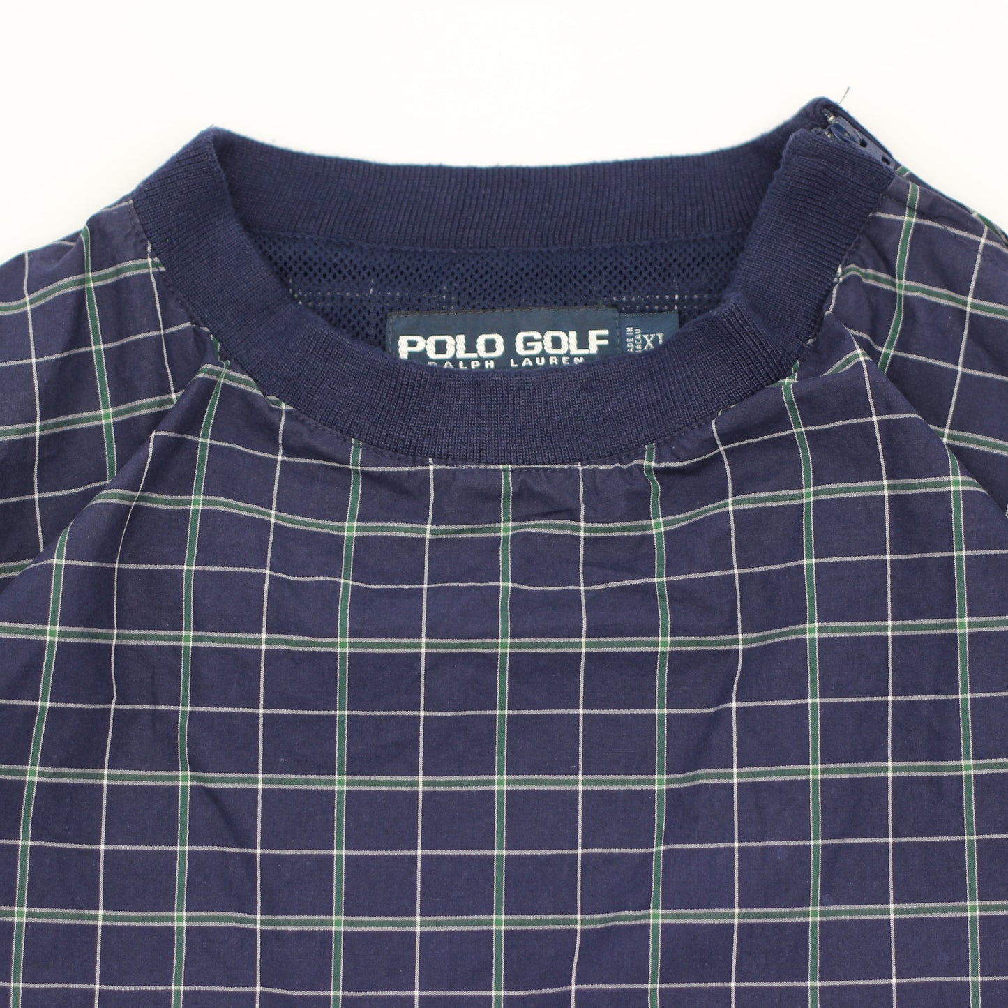 Polo Ralph Lauren Navy/White Chequered Windbreaker (XL)