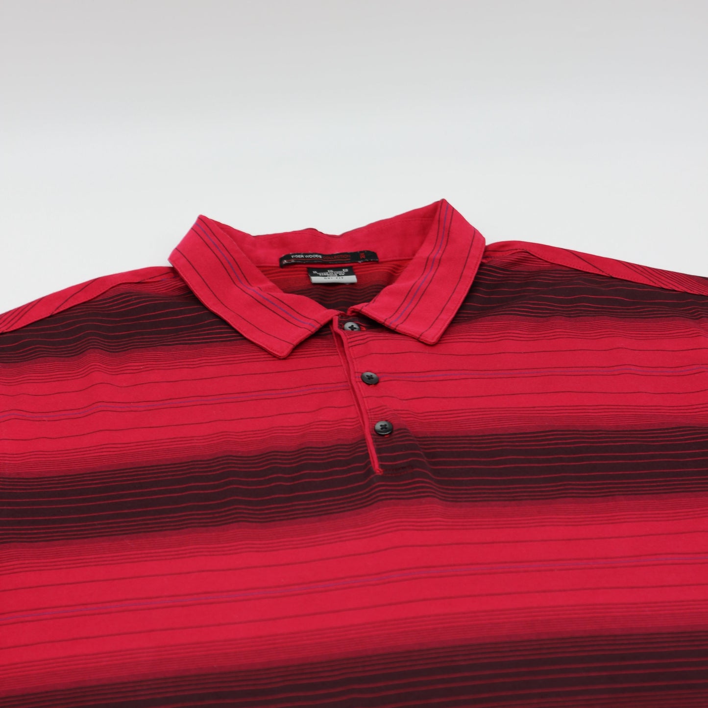 Nike Tiger Woods Red Striped Polo-Shirt (XL)