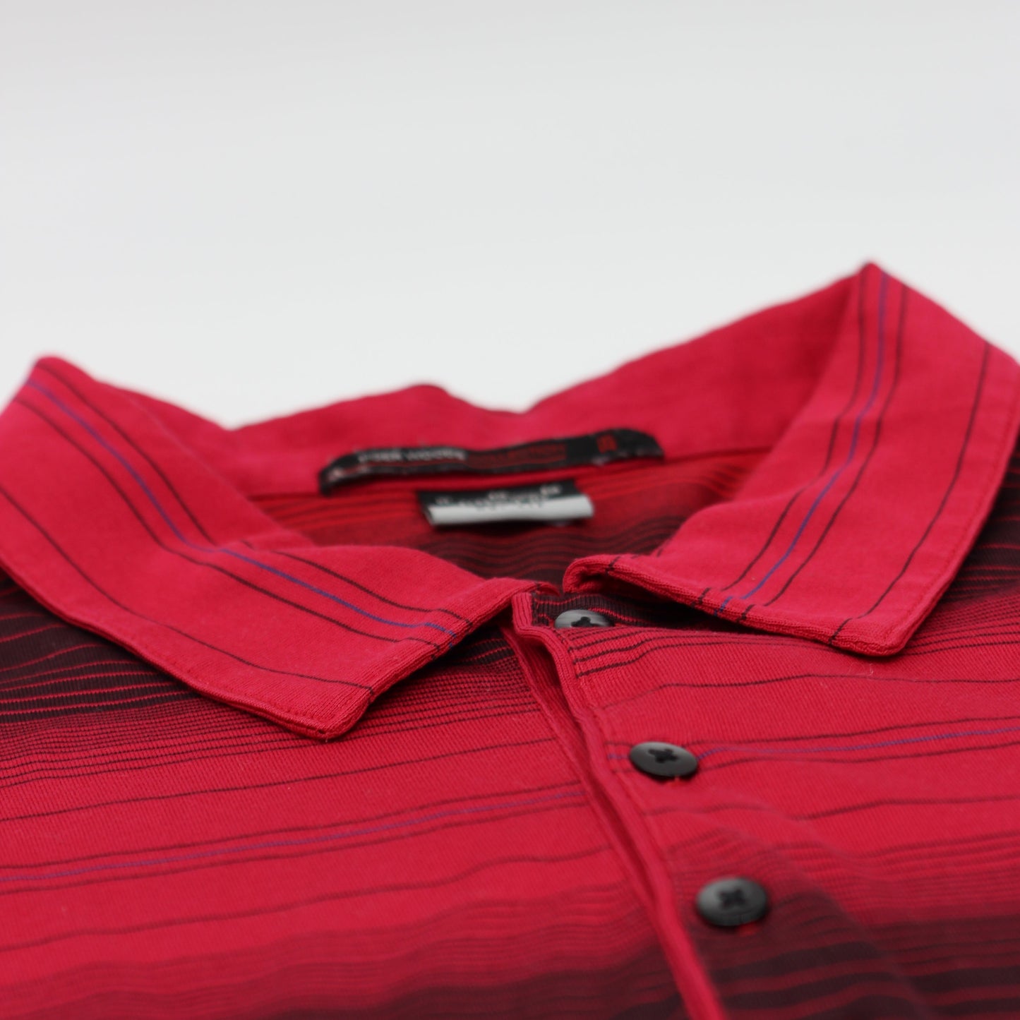 Nike Tiger Woods Red Striped Polo-Shirt (XL)