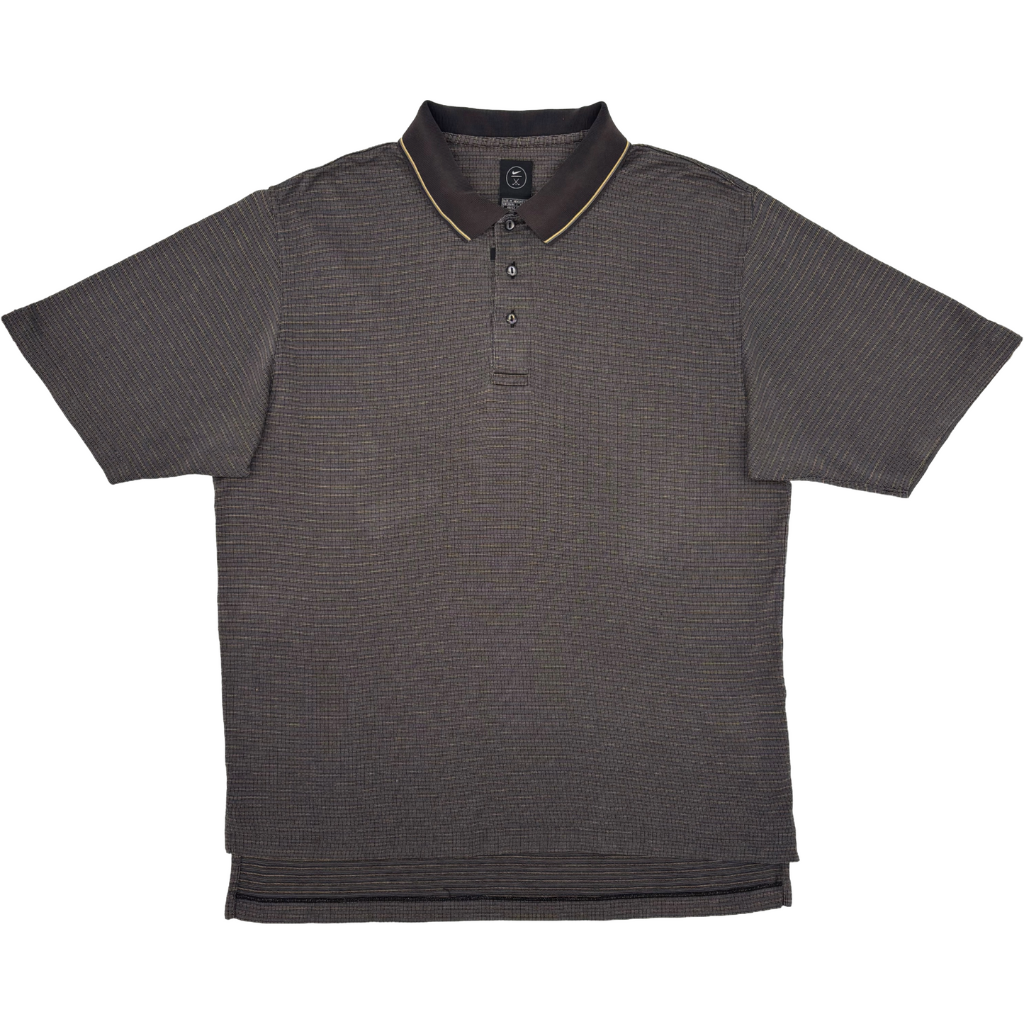 Nike Dark Grey/Yellow Abstract Polo-Shirt (M)