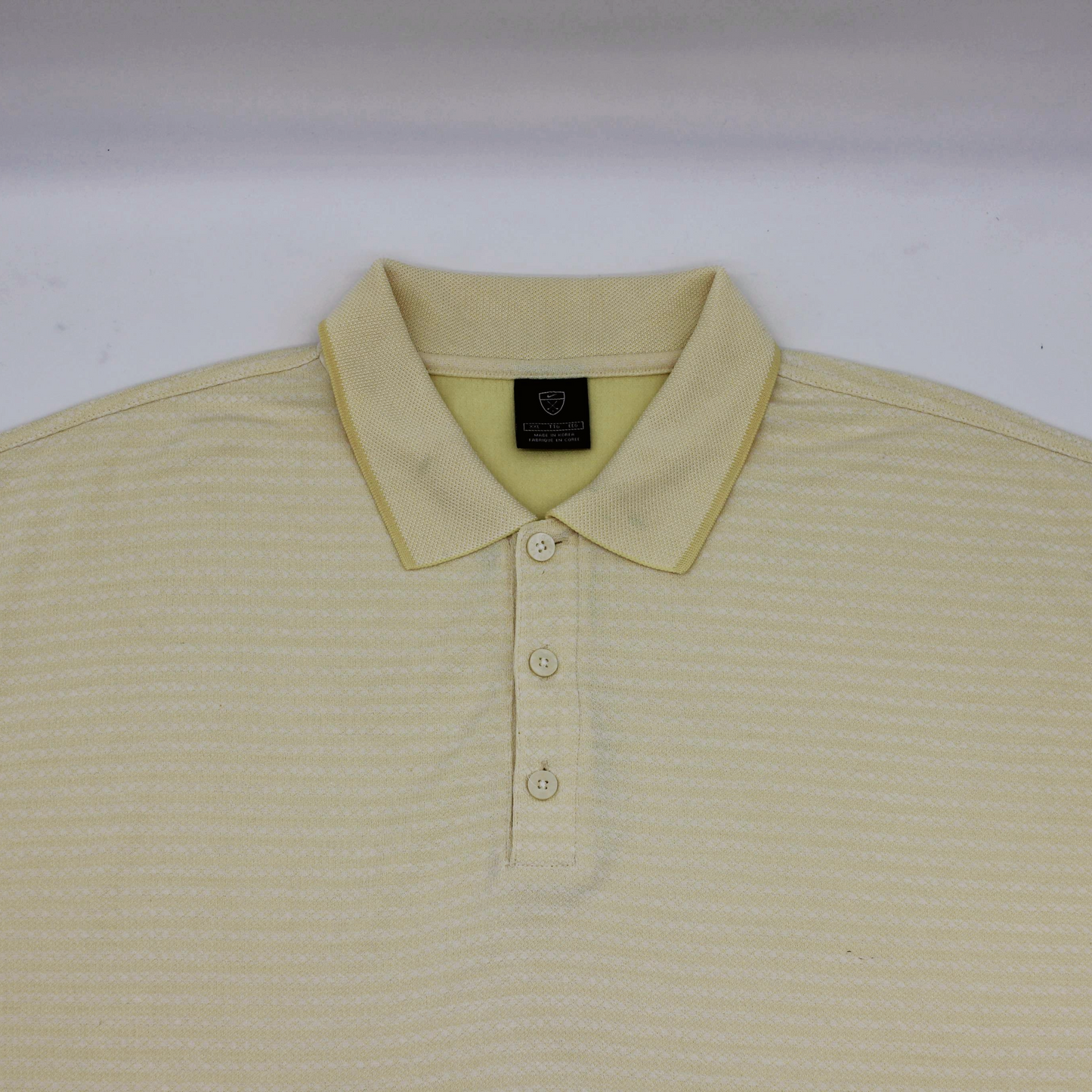 Nike Yellow Striped Polo-Shirt (XXL)