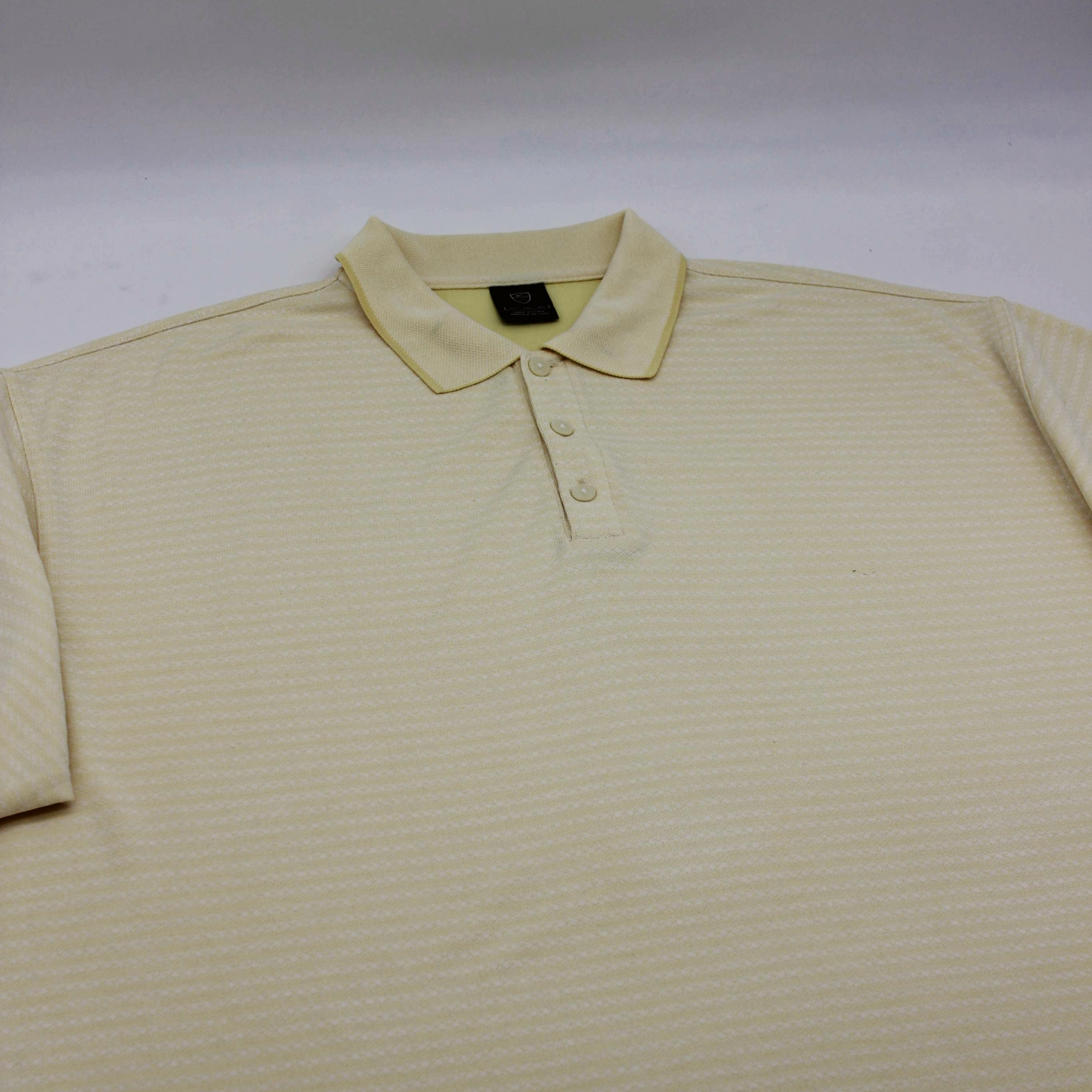 Nike Yellow Striped Polo-Shirt (XXL)