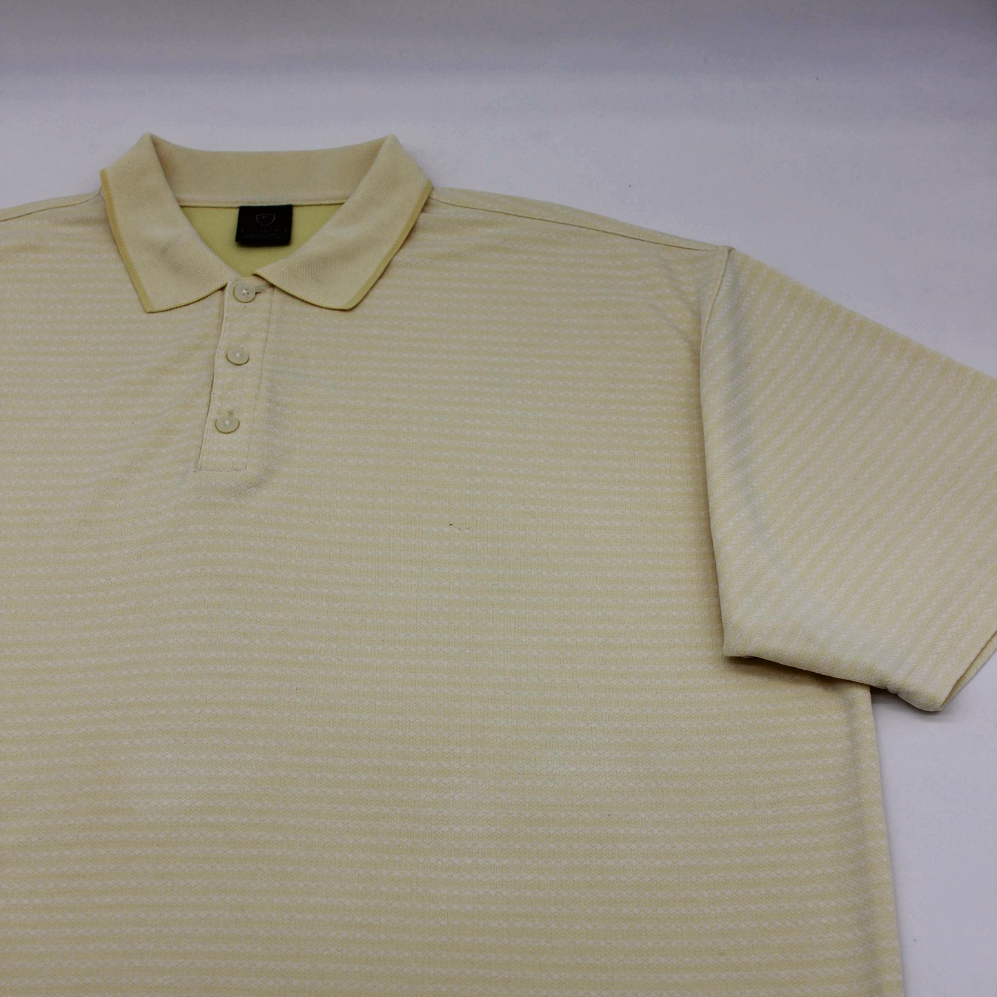 Nike Yellow Striped Polo-Shirt (XXL)