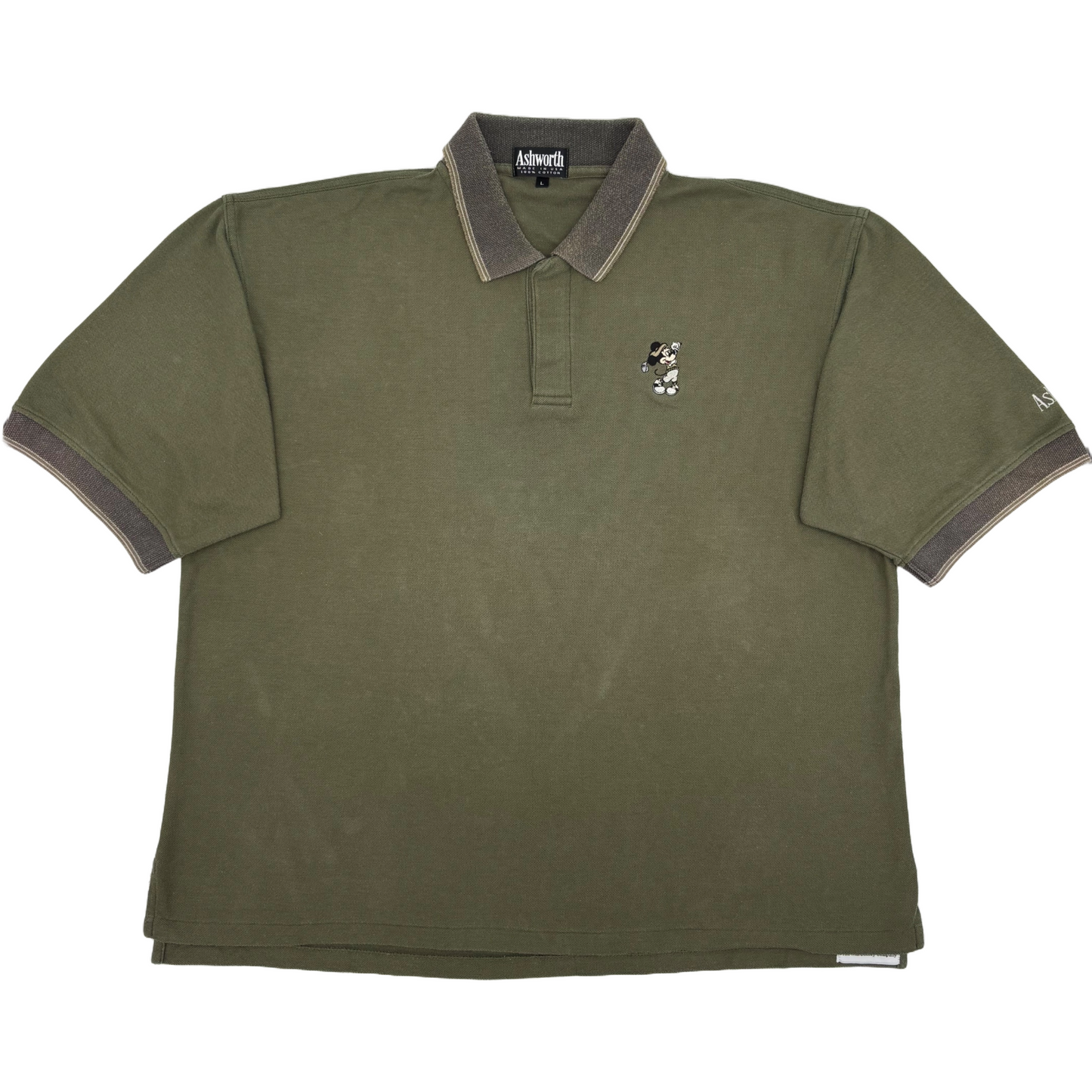 Ashworth x Disney Green/Grey Polo-Shirt (L)
