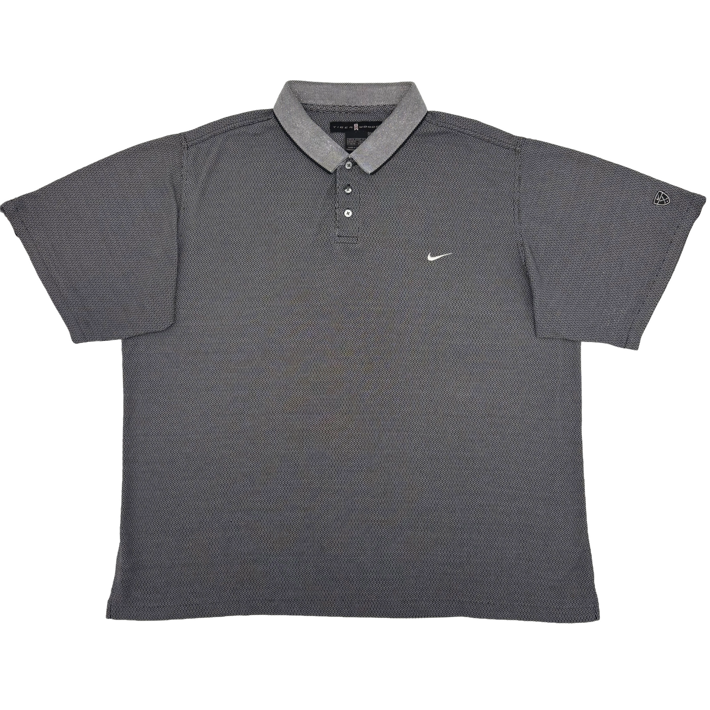 Nike Tiger Woods Black/Grey Patterned Polo-Shirt (XL)