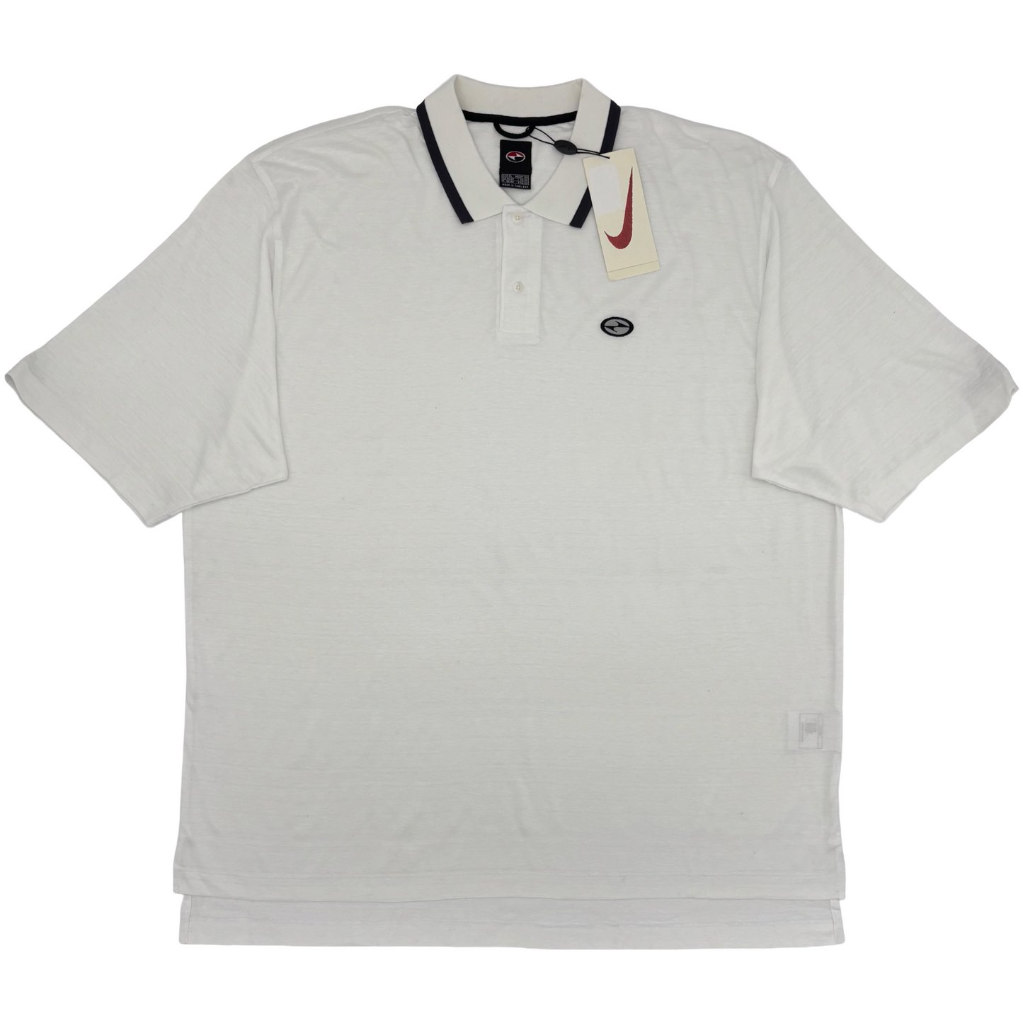 90s Nike Yin Yang White Polo-Shirt with Tags (XXL)