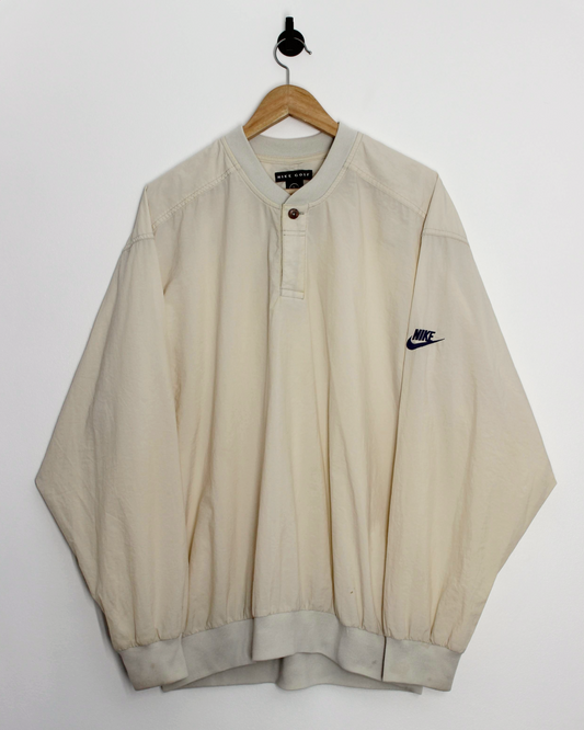 90s Nike Cream Buttoned Windbreaker (L)