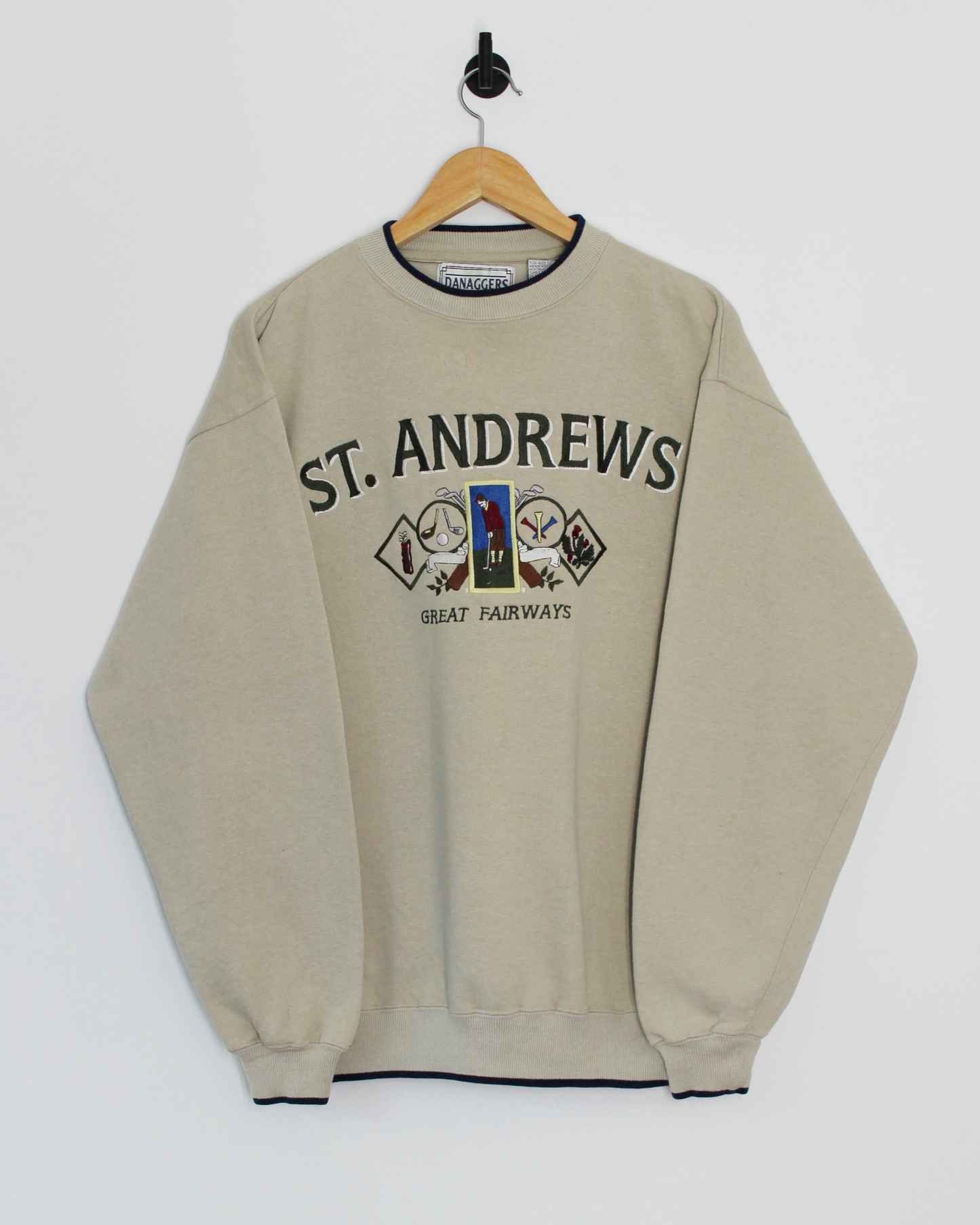 90s St Andrews ‘Great Fairways’ Crewneck Sweatshirt (M)