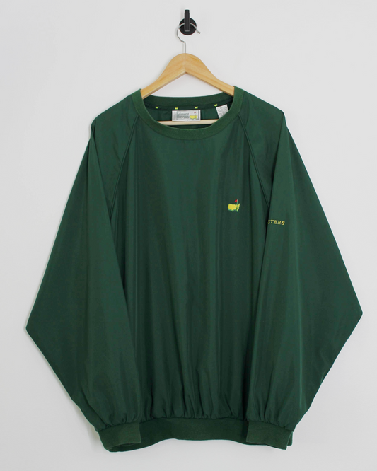 90s Official Masters Slazenger Green Crewneck Windbreaker (L)