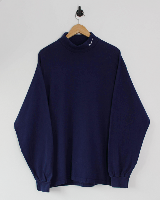 90s Nike Deep Blue Turtle Neck (L)