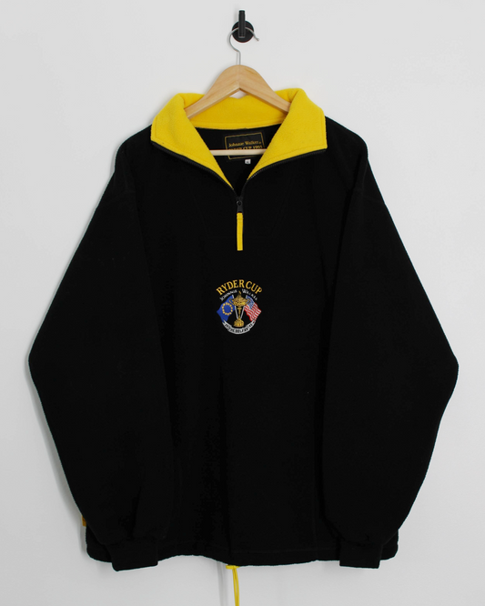 1993 Ryder Cup Black/Yellow Sherpa Quarter Zip Fleece Jumper (XL)