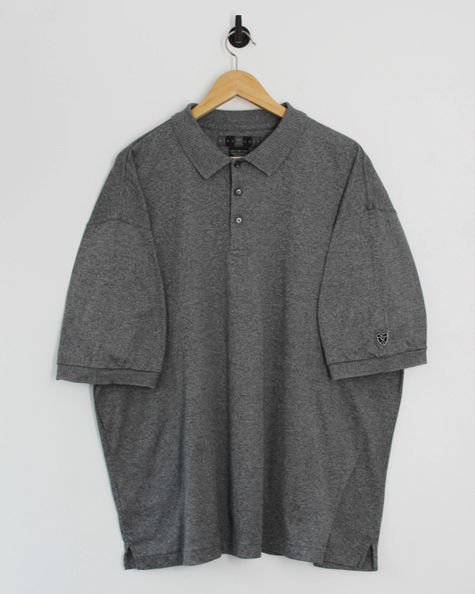 00s Nike Grey Cotton Polo-Shirt (XL)
