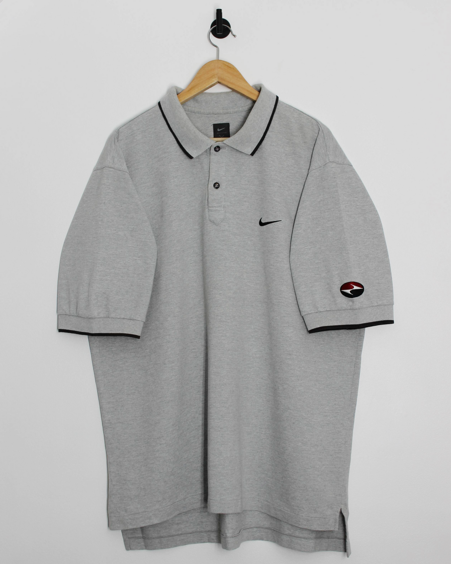 90s Nike Yin Yang Grey Polo-Shirt (XL)
