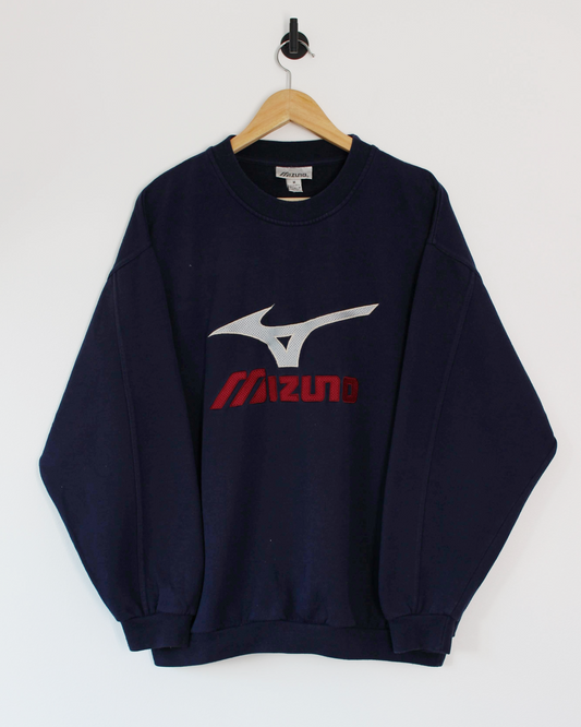 00s Mizuno Navy/Red Crewneck Sweatshirt (S/M)