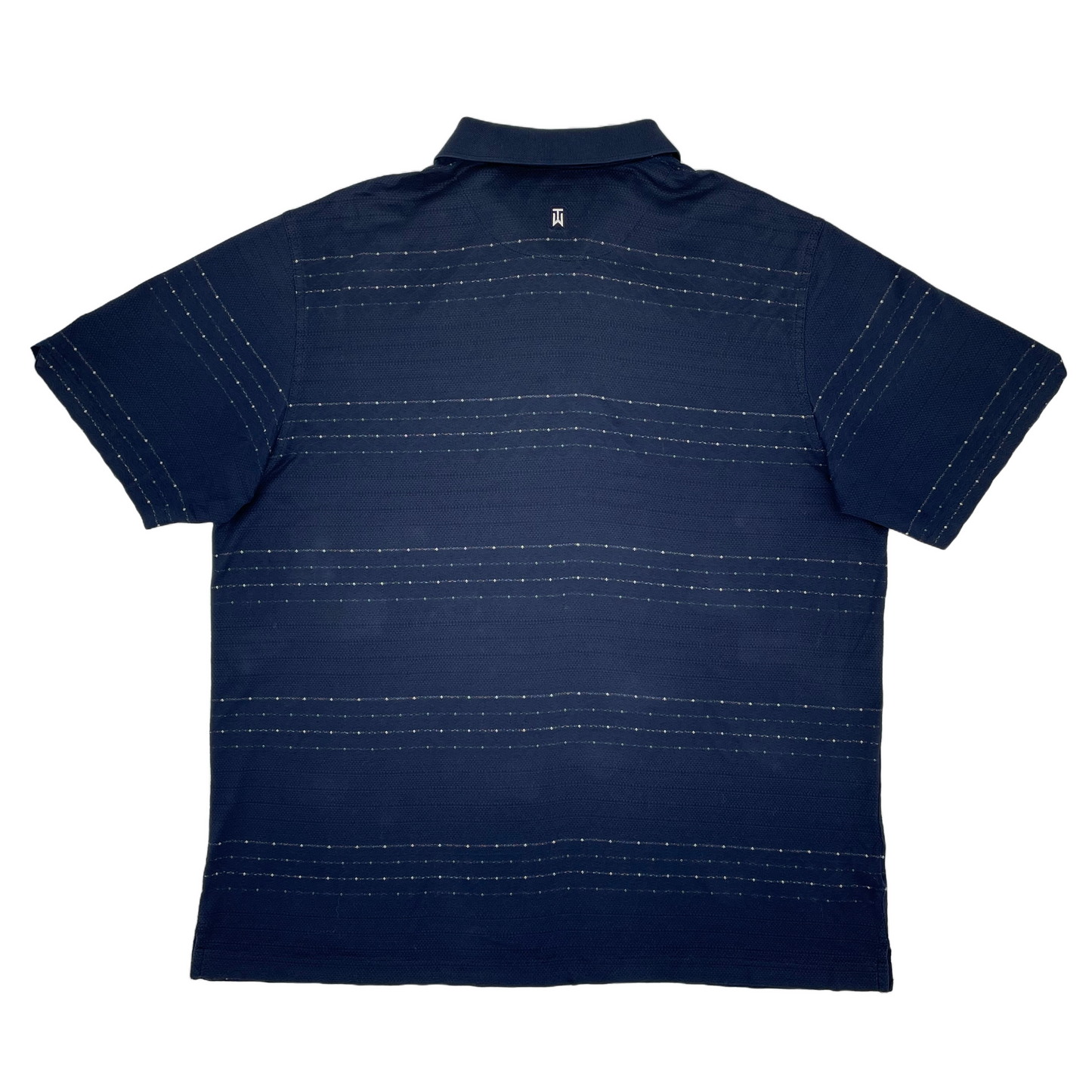 Nike Tiger Woods Navy Striped Polo-Shirt (XL)