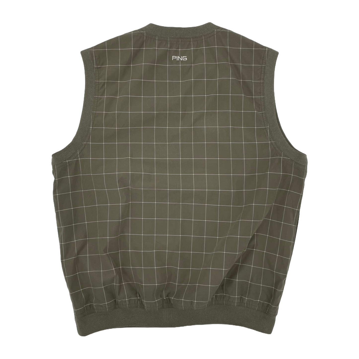 Ping Khaki Chequered Golf Vest (M)